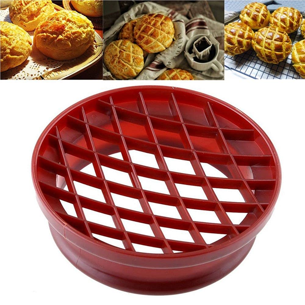 Pineapple Bun Molds - Plastic Dough Press & Bread Stamp for Baking | DIY Pineapple Bread, Cake & Pastry Making | Perfect for Home Kitchens, Bakeries & DIY Dessert Lovers