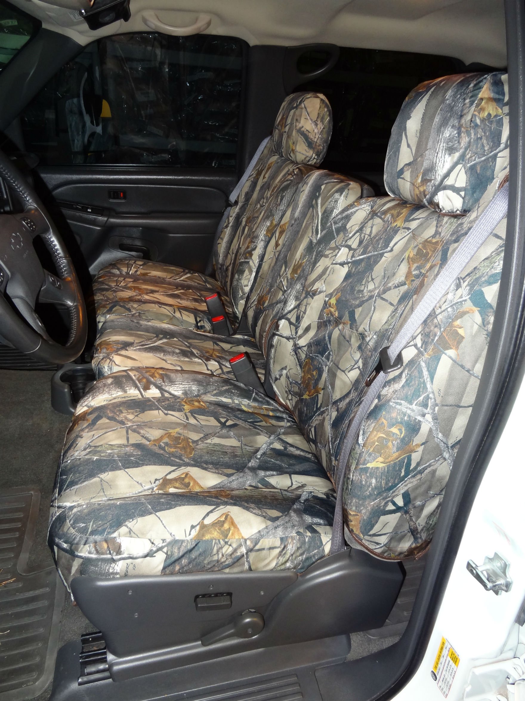 Durafit Custom Seat Covers for 2003-2006 Chevy Silverado LT Double Cab - Full Set (Front 40/20/40 Split & Rear 60/40 Bench) - XD3 Camo Endura Fabric - Perfect for Off-Roading, Hunting & Truck Protection