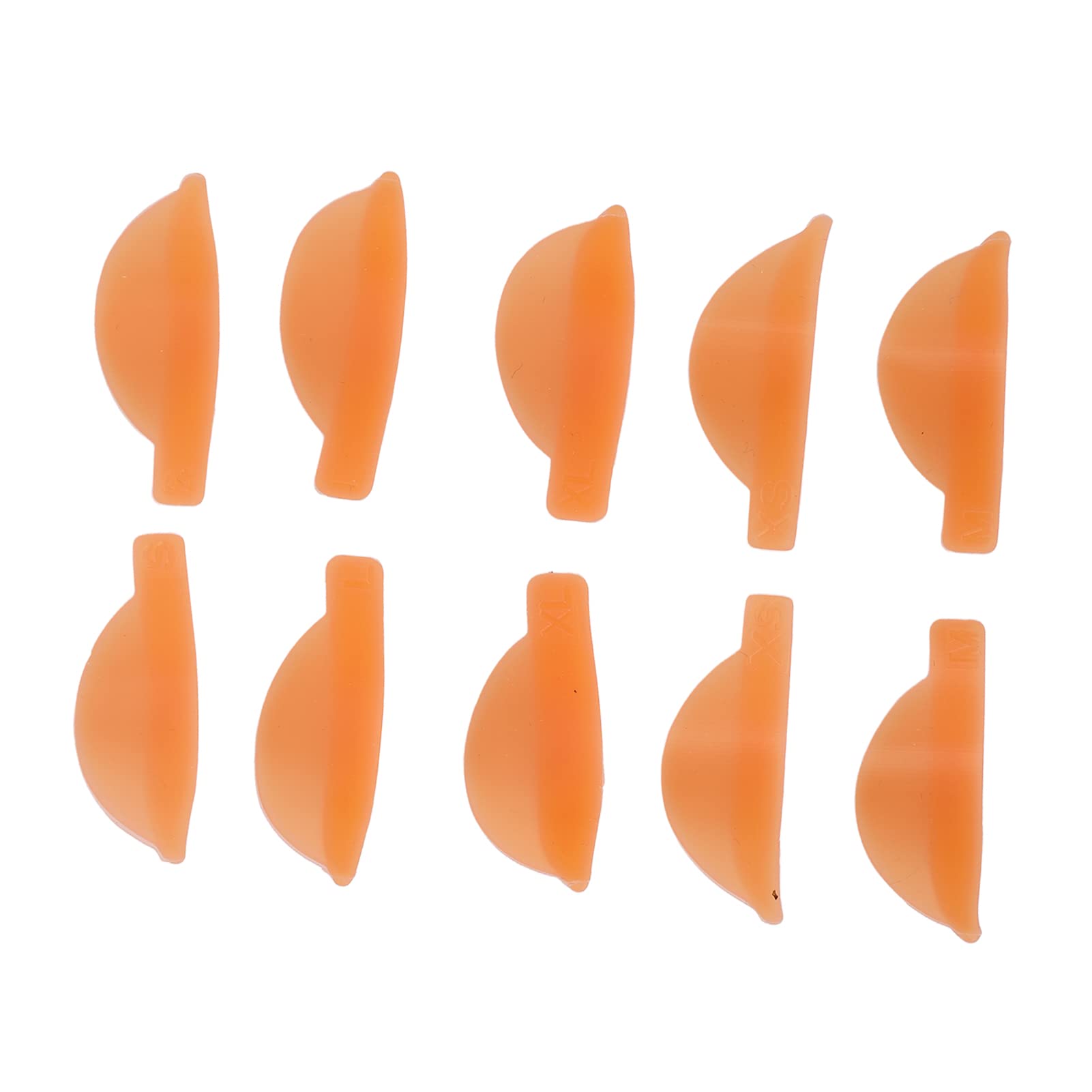Lash Perm Pads & Eyelash Perm Rods - 5 Pairs of Long-Lasting Orange Perming Tools for Professional Lash Lifting | Perfect for Salon, Home Use & DIY Eyelash Styling