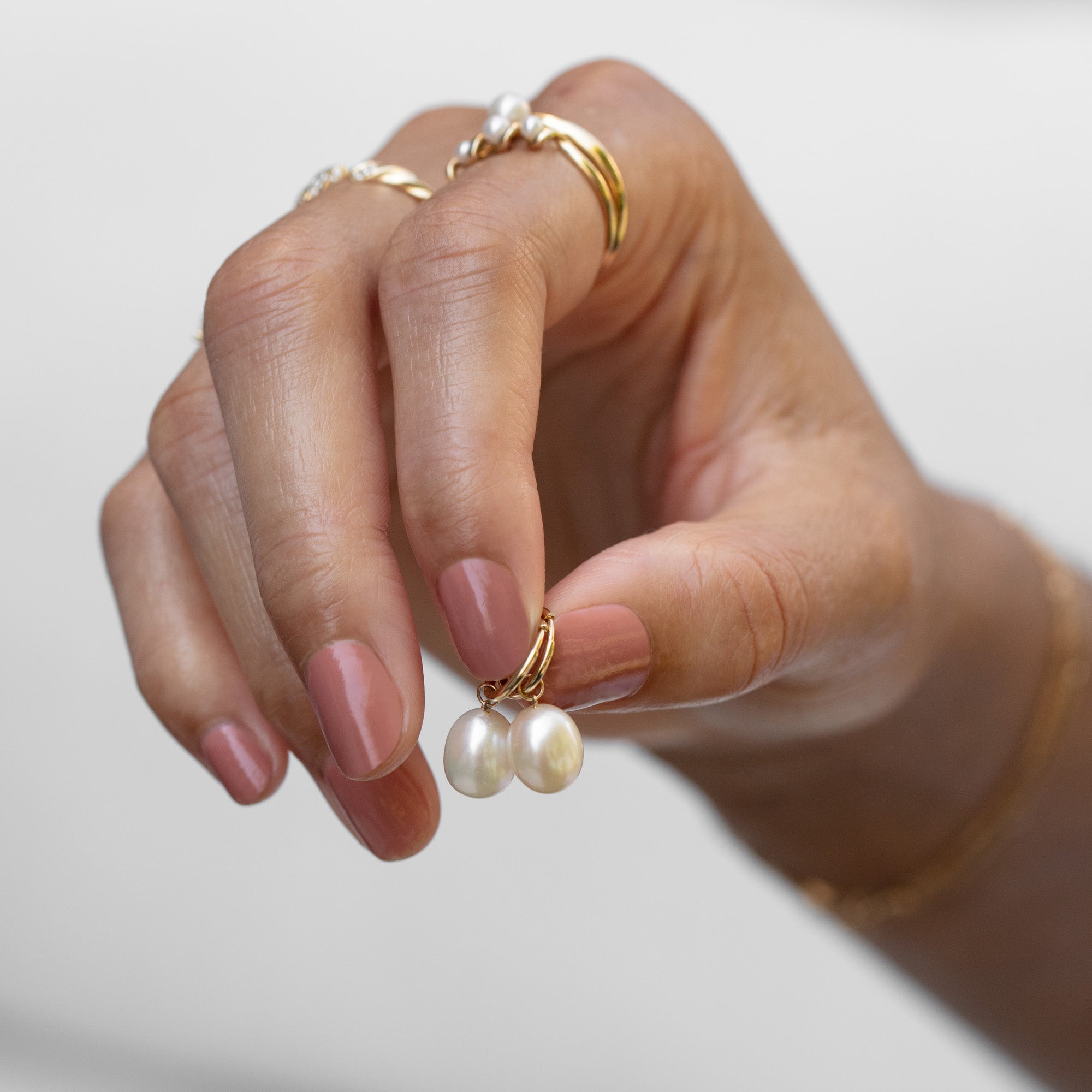 Solid Gold Elegant Pearl Huggie Earrings for Women - Dainty & Stylish Hoop Earrings for Everyday Wear, Gift Giving & Special Occasions