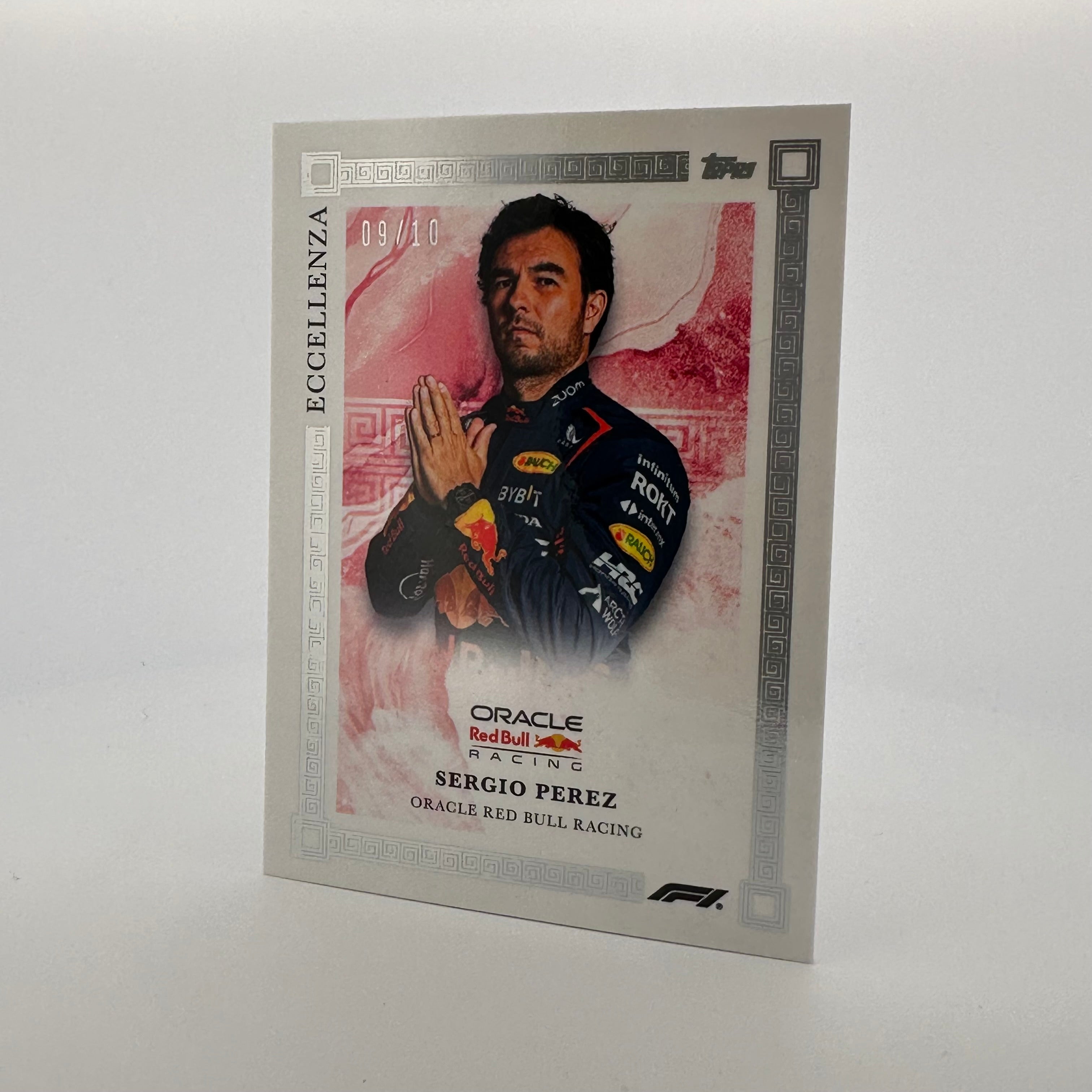 2023 Topps Eccellenza Sergio Perez #9/10 Red - Rare F1 Racing Card for Collectors & Fans, Perfect for Display, Trading, and Memorabilia Collections