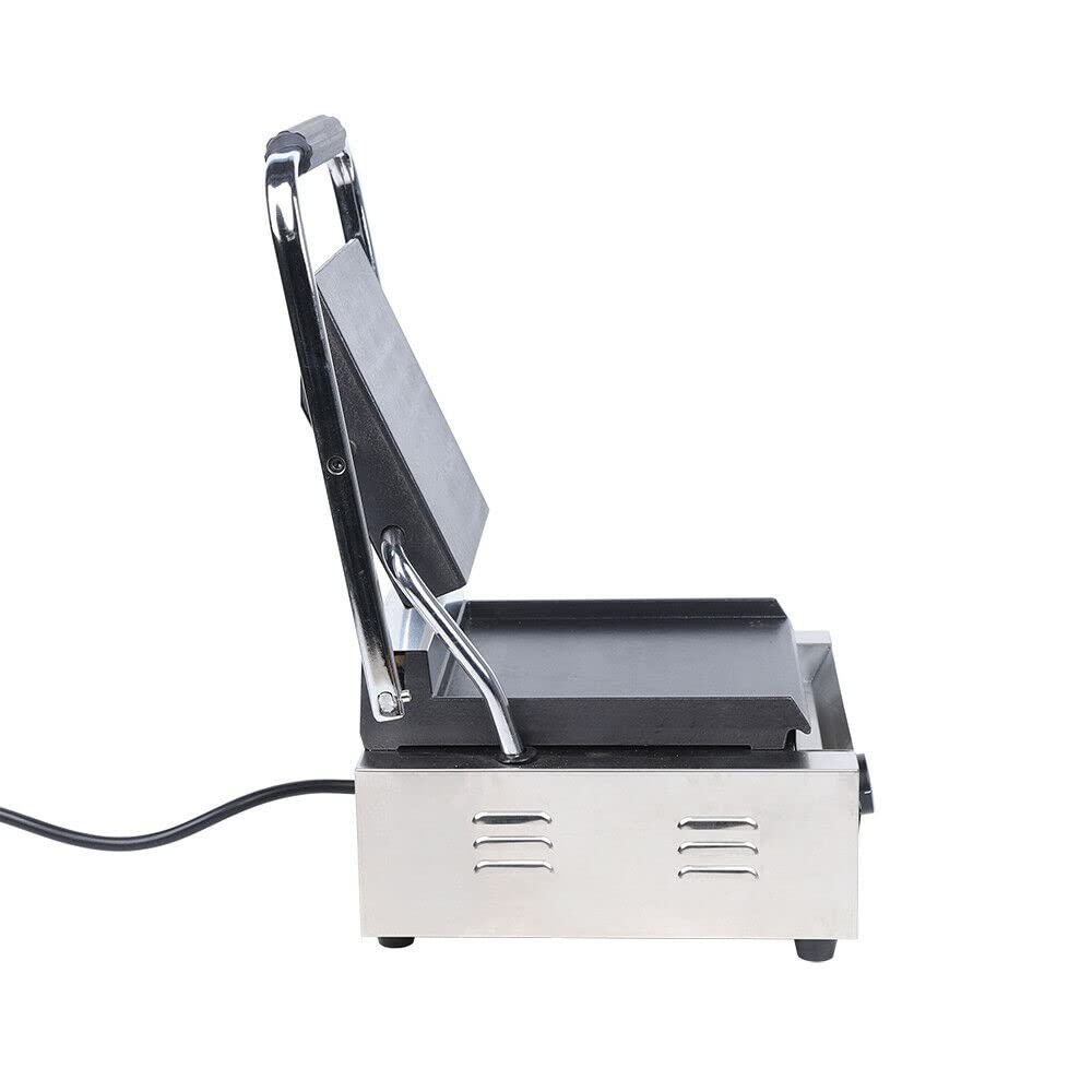 Commercial Panini Press & Sandwich Toaster - Non-Stick Electric Grill Griddle with 122-572℉ Temperature Control - Perfect for Restaurants, Cafes, and Home Kitchens - Make Grilled Sandwiches, Paninis, and More
