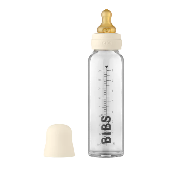 BIBS Premium Glass Baby Bottle - BPA-Free, Durable & Safe for Newborns & Infants - Perfect for Breastfeeding, Formula Feeding & On-the-Go Use