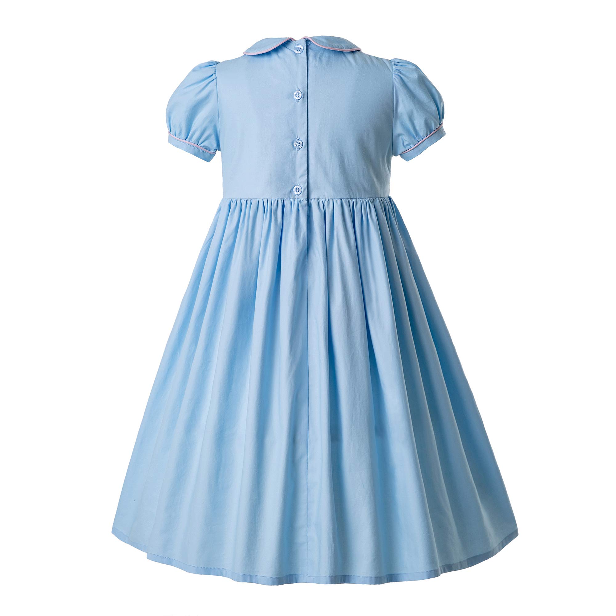 Pettigirl Girls Smocked Hand Embroidered Dresses - Elegant Floral Summer Outfits for Toddler & Kids - Perfect for Birthday Parties, Family Gatherings & Special Occasions