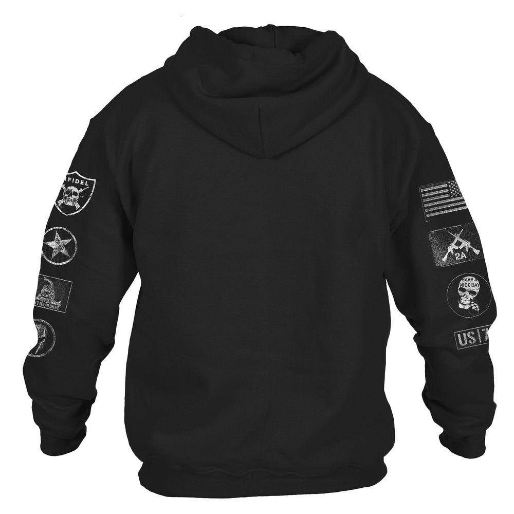 Patch Hoodie Black - Trendy Embroidered Pullover for Men & Women - Perfect for Streetwear, Casual Outfits & Layering in Fall & Winter