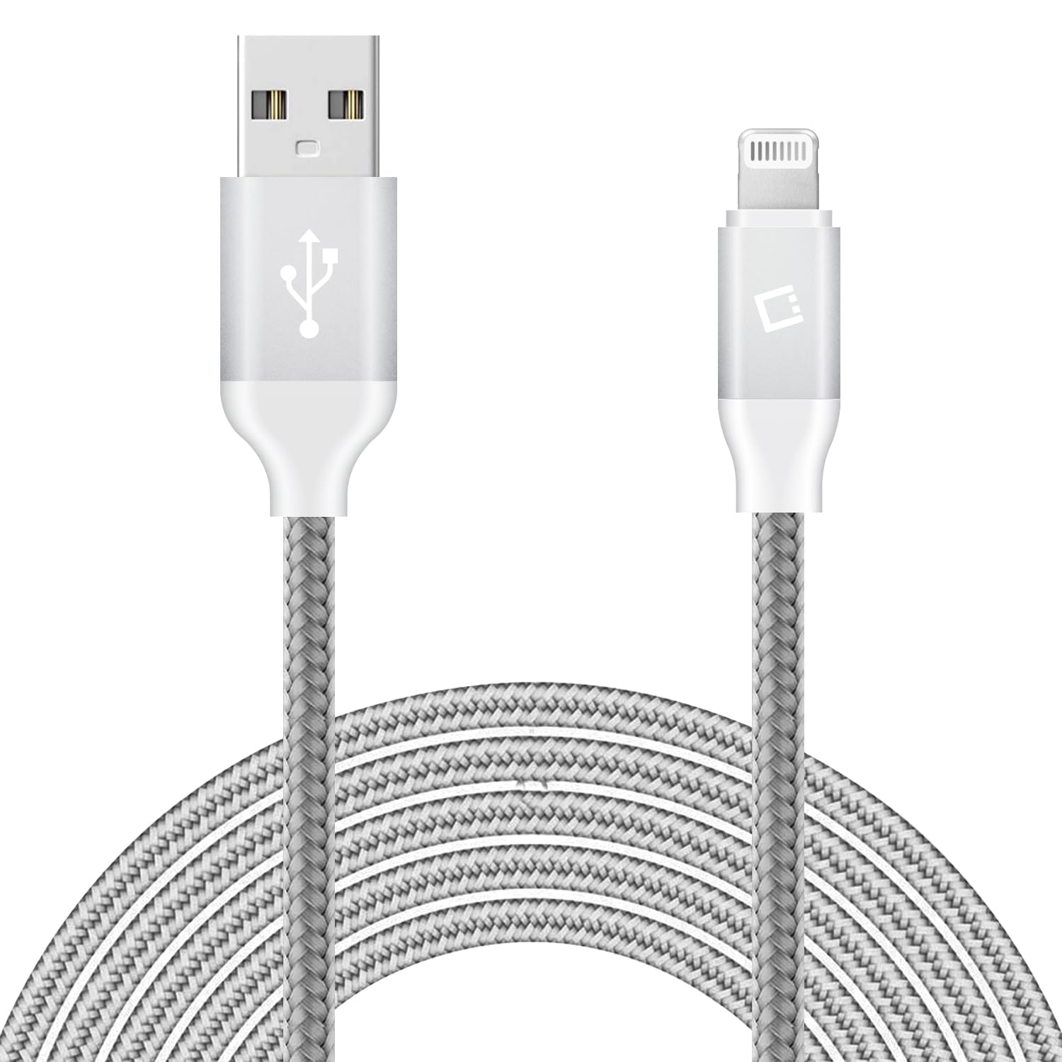 Heavy-Duty Nylon Braided Lightning Cable 10FT - Apple MFi Certified Charging Cord for iPhone 14/13/12/11/X/8/7 - Durable Fast Charging USB Cable for Home, Office, Car & Travel