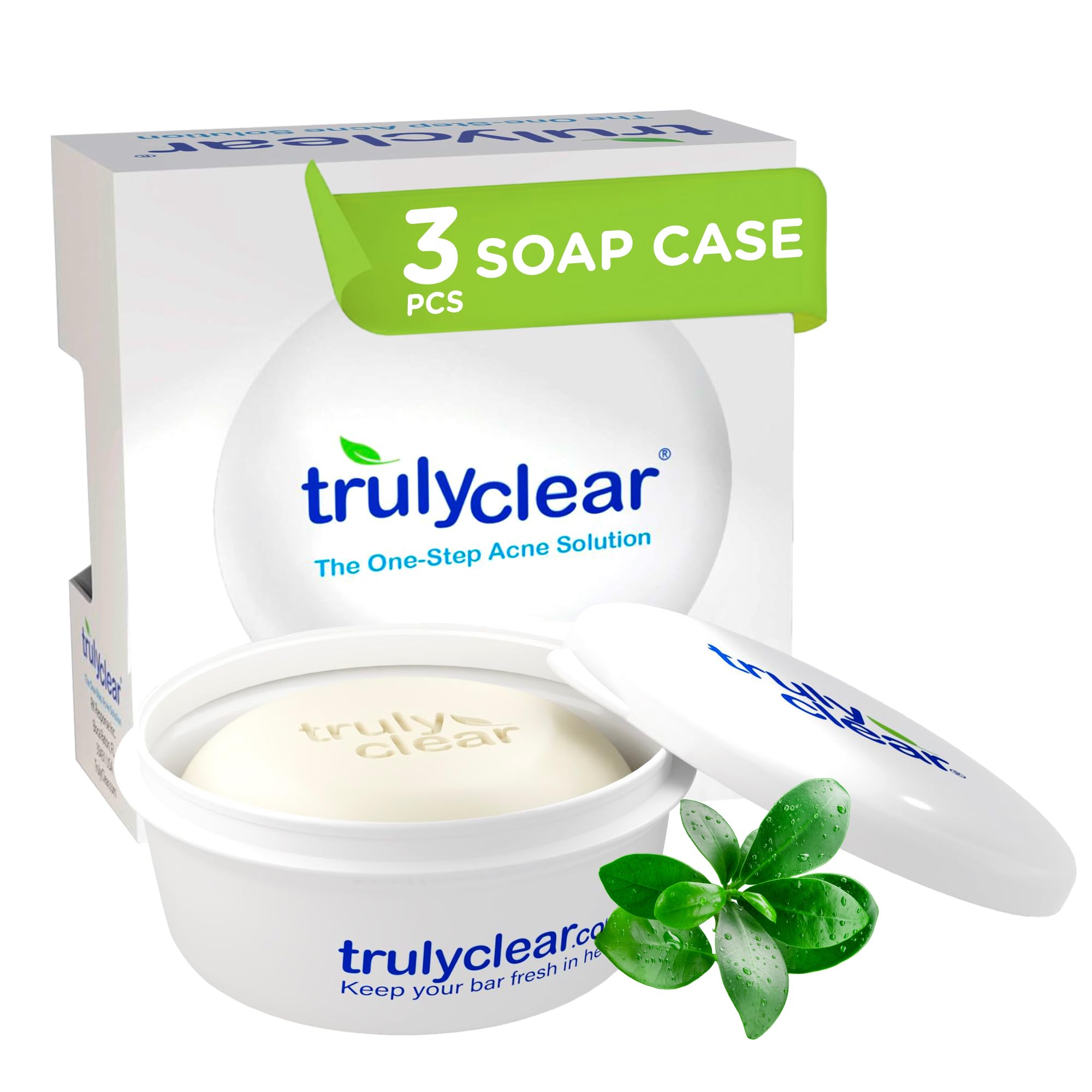 **Truly Clear® Leakproof Travel Soap Case with Tray - Portable Soap Bar Holder & Dish for Gym, Shower, Camping & Luggage (3-Pack) - Perfect for Travel, Home & Outdoor Adventures**