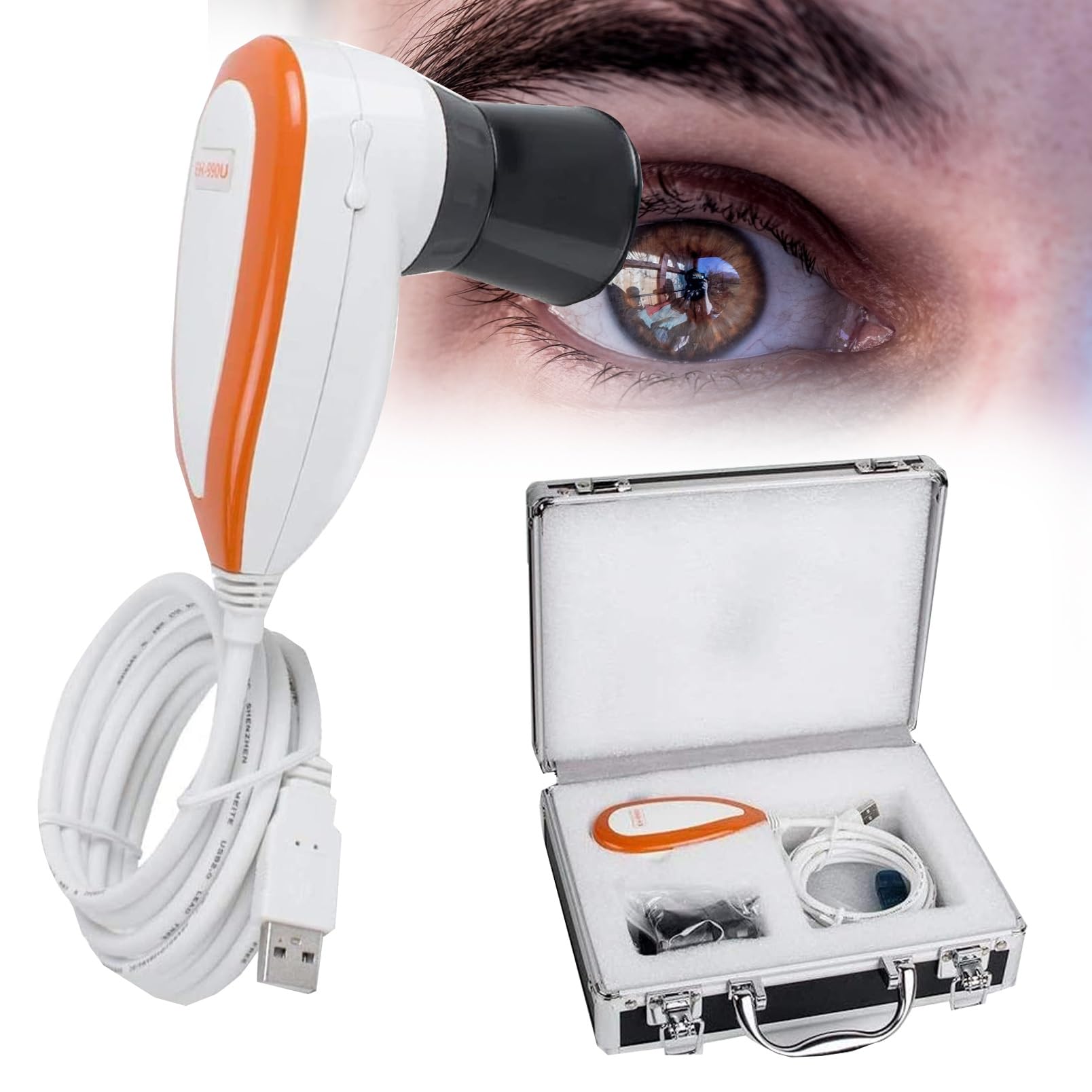 5.0MP Portable Automatic Eye Detector & Iridology Camera with 30x Lens - Professional Optometry Tool for Eye Health Analysis at Home or Clinic | Perfect for Eye Examinations, Iridology Studies & Home Healthcare