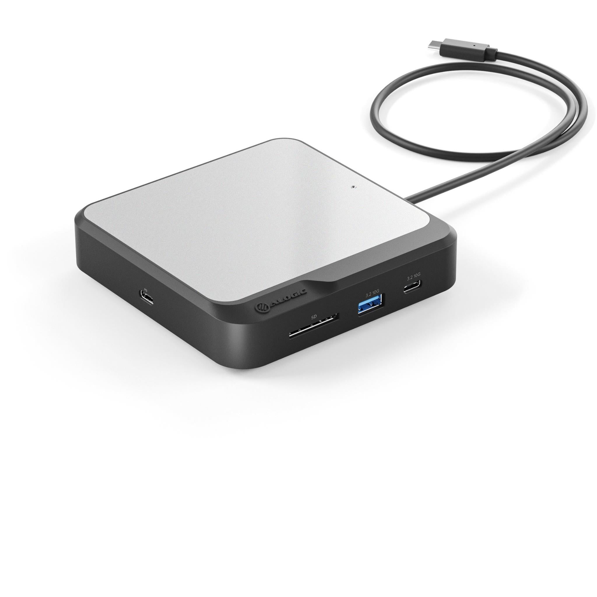 ALOGIC Dual DisplayPort 4K Universal Docking Station for Laptop - Compact USB-C Hub with Dual Monitor Support for MacBook, Windows PC - Perfect for Home Office & Gaming Setup