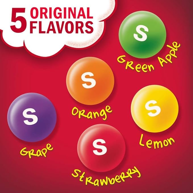 Skittles Original Fruit Candy - 1 Lbs Bulk Pack (16 Oz) | 25+ Individually Wrapped Fun Size Mini Bags | Resealable for Freshness | Perfect for Halloween, Party Favors, Office Snacks & Road Trips
