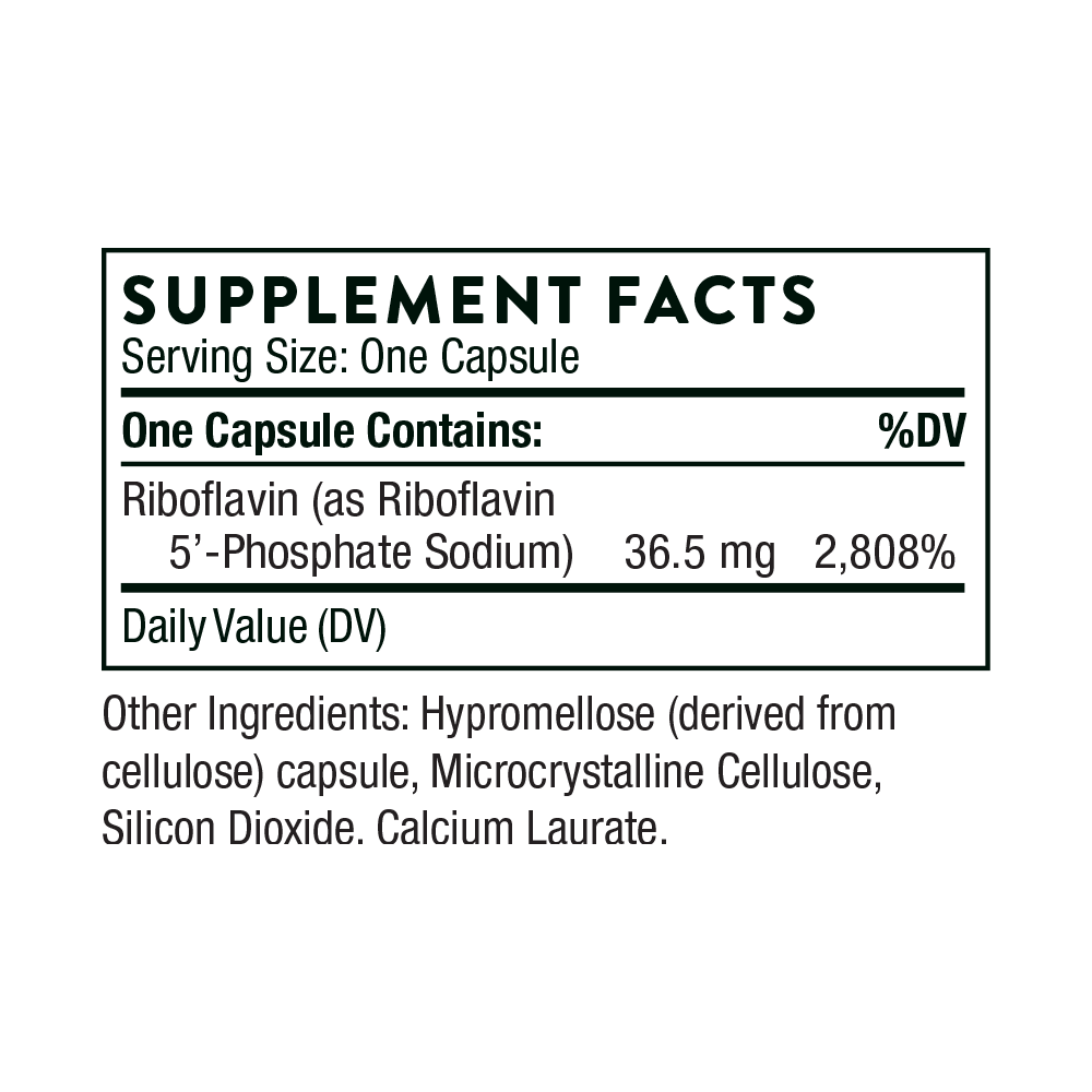 Riboflavin 5' Phosphate (Vitamin B2) Supplement - Supports Energy Metabolism & Cellular Health | For Athletes, Vegan Diets & Overall Wellness