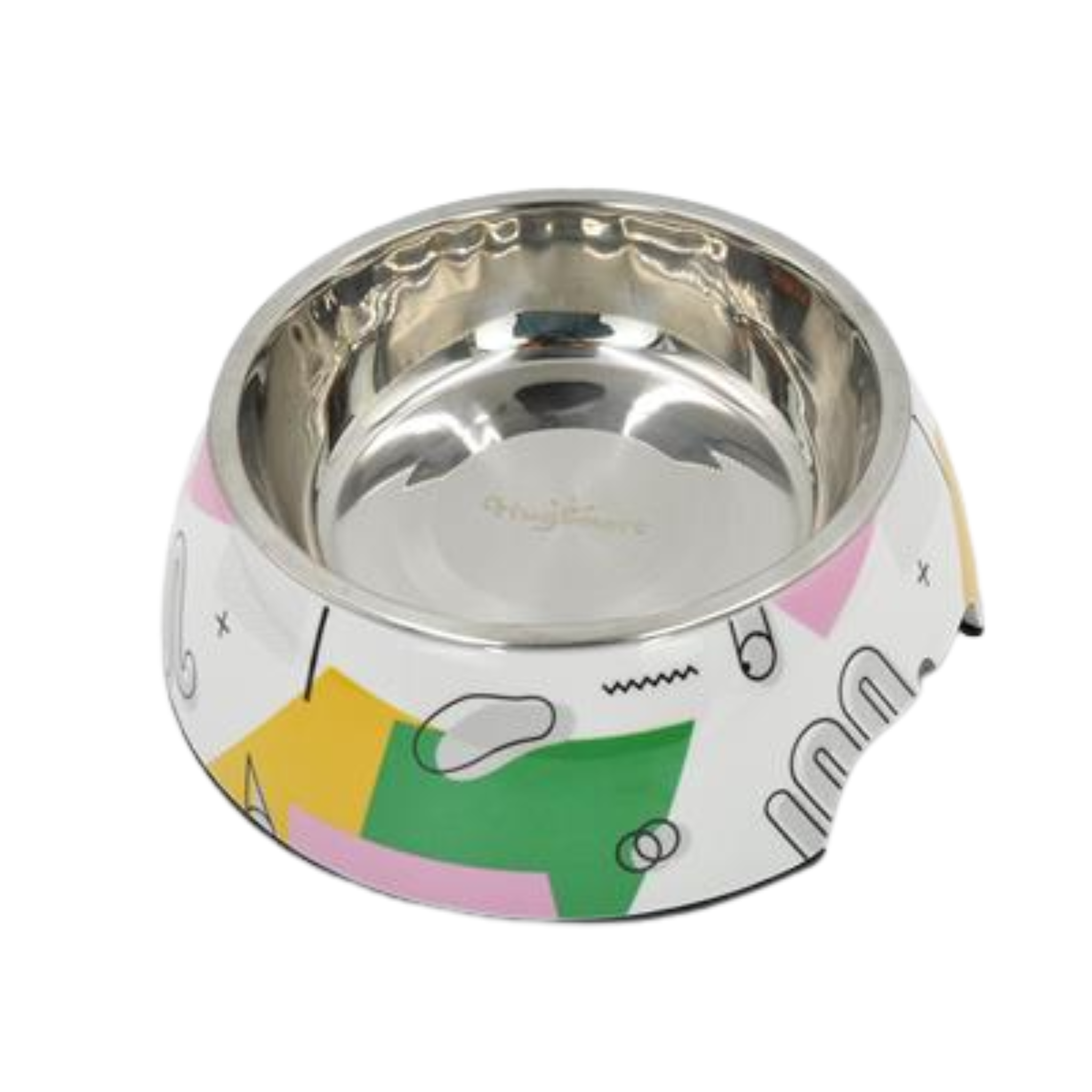 Premium Memphis Green Pet Bowl - Non-Slip Durable Dog & Cat Food Dish for Indoor/Outdoor Use - Perfect for Mealtime, Travel & Training