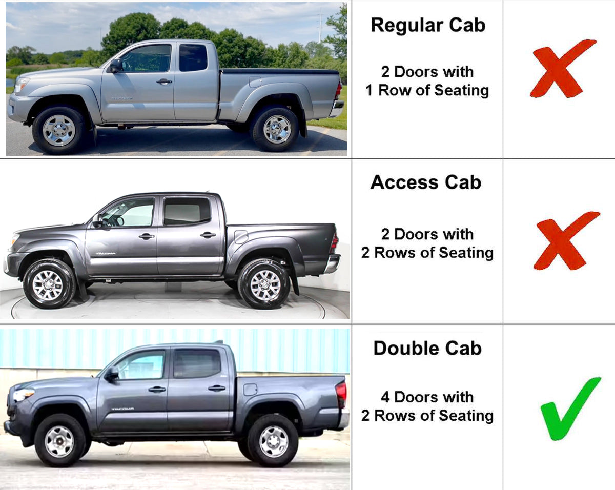 Dark Red Lens Full LED High Mount Third Brake Light for Toyota Tacoma - Durable & Bright Stop Light for Enhanced Safety - Perfect for Off-Roading & Night Driving