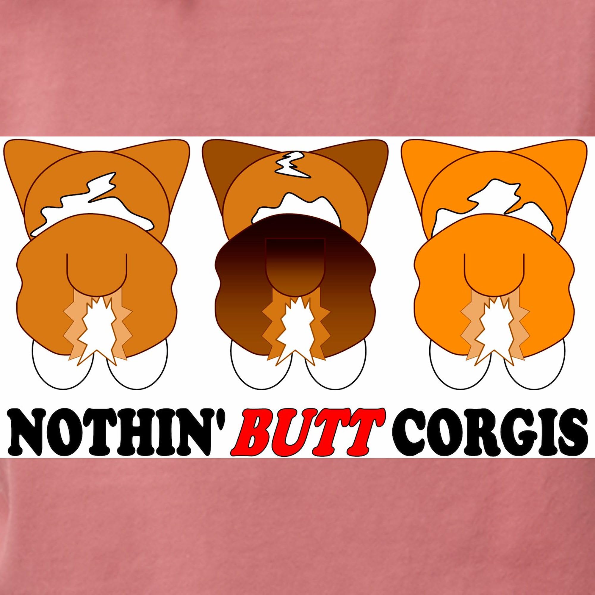 Pembroke Butts T-Shirt for Women - Comfort Colors Soft Cotton Tee - Casual Wear & Funny Graphic Apparel for Everyday Outfits