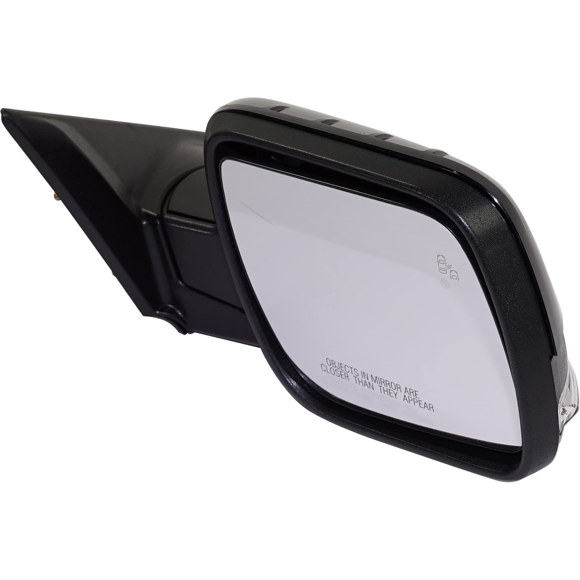 2016-2019 Ford Explorer Passenger Side Power Heated Mirror with Turn Signal, Blind Spot Monitor & Puddle Light | Manual Fold | Paintable Surface | Durable Replacement for Garage & Daily Driving