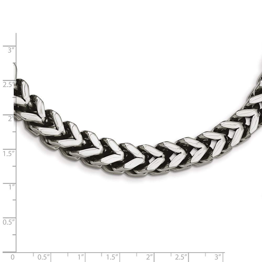 24 Inch Stainless Steel Chisel Pendant Necklace for Men - Heavy Wheat Design, Durable & Hypoallergenic - Perfect for Casual Wear, Gifts & Everyday Fashion
