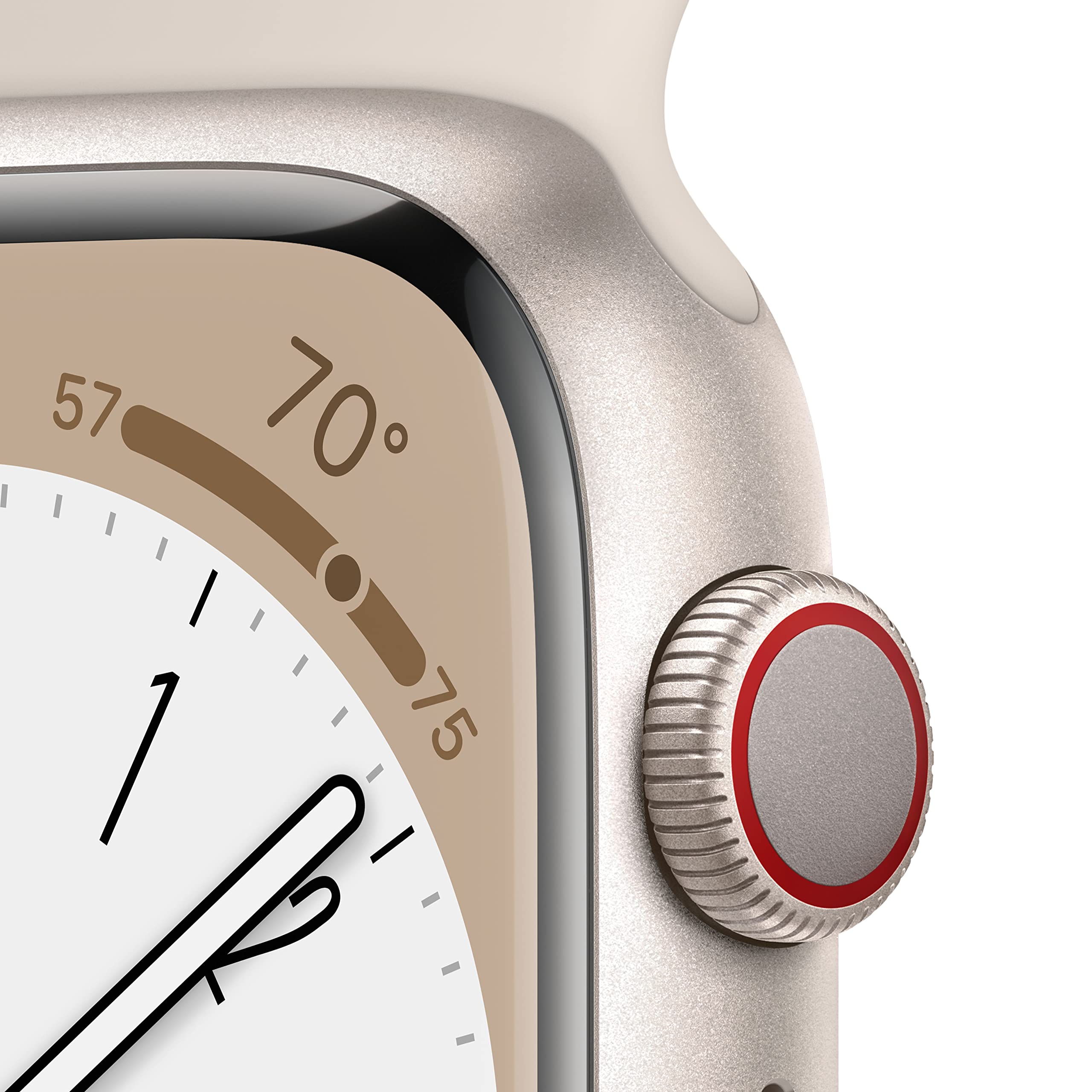Apple Watch Series 8 (GPS + Cellular 45mm) - Starlight Aluminum Case with Starlight Sport Band | Renewed Premium Smartwatch for Fitness Tracking, Heart Rate Monitoring & Calls | Perfect for Workouts, Running & Daily Wear