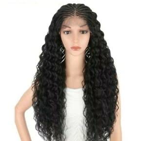 OMOGE HAIR LTD Heat Resistant Synthetic Braided Lace Front Wig for Black Women - Cornrow Style for Daily Wear, Parties & Special Occasions