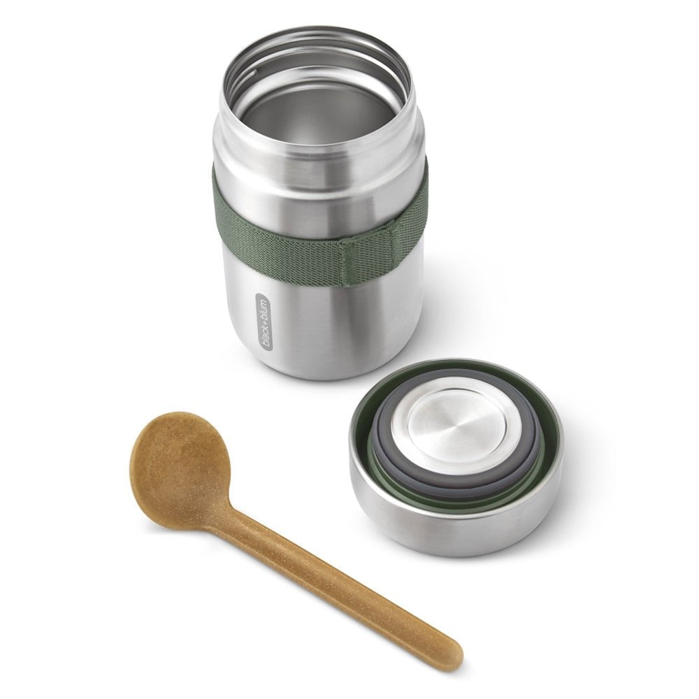 Premium Black + Blum Insulated Food Flask 400ml - Leak-Proof Stainless Steel Lunch Container for Office, School & Outdoor Adventures