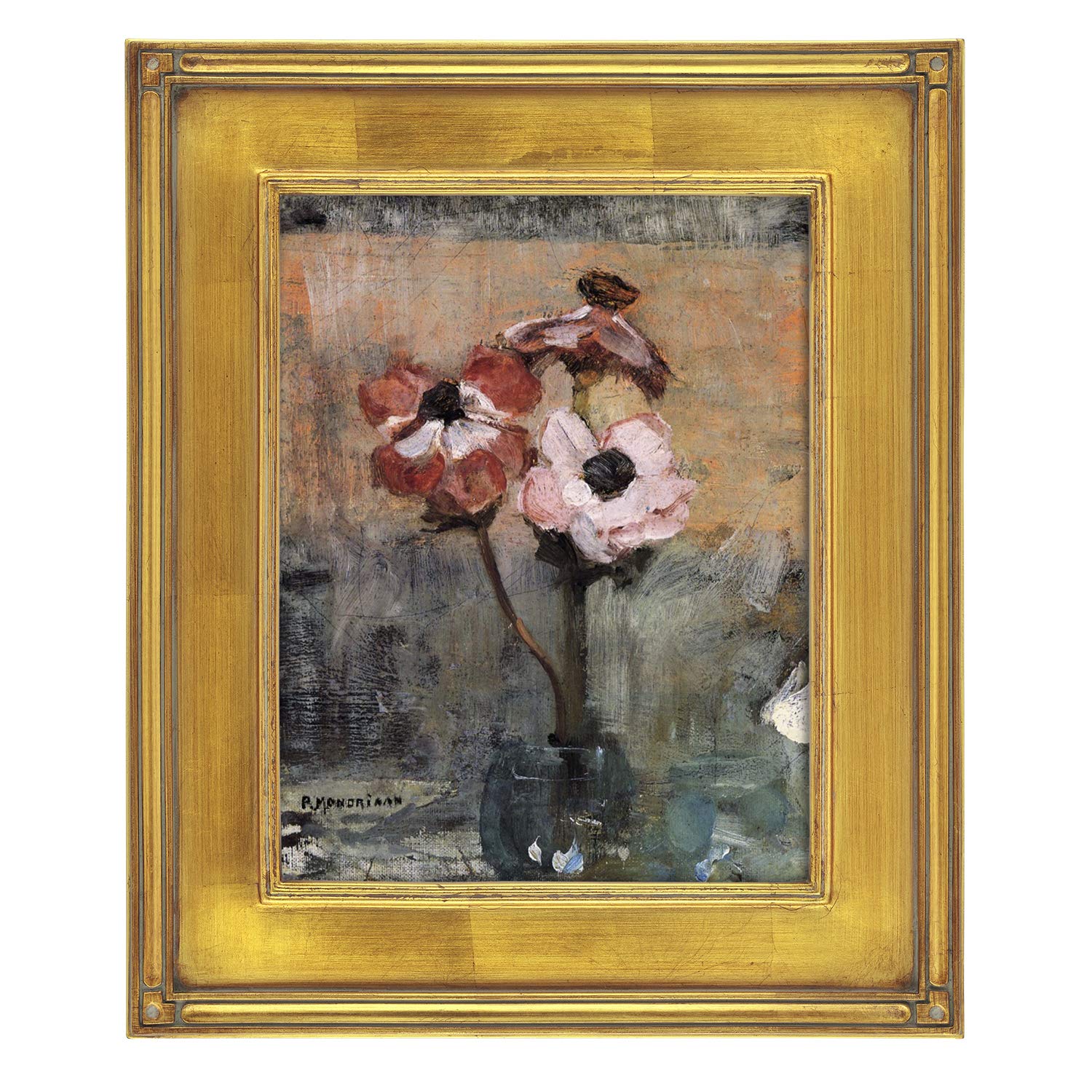 Creative Mark Plein Air Museum Collection De Stijl Open Back Art Frame - 18x24 Inch (6 Pack Gold) - Art Deco Wood Composition Hand-Leafed Museum Quality Closed Corner Frame for Paintings & Photos | Perfect for Home Decor, Gallery Displays & Art Exhibitions