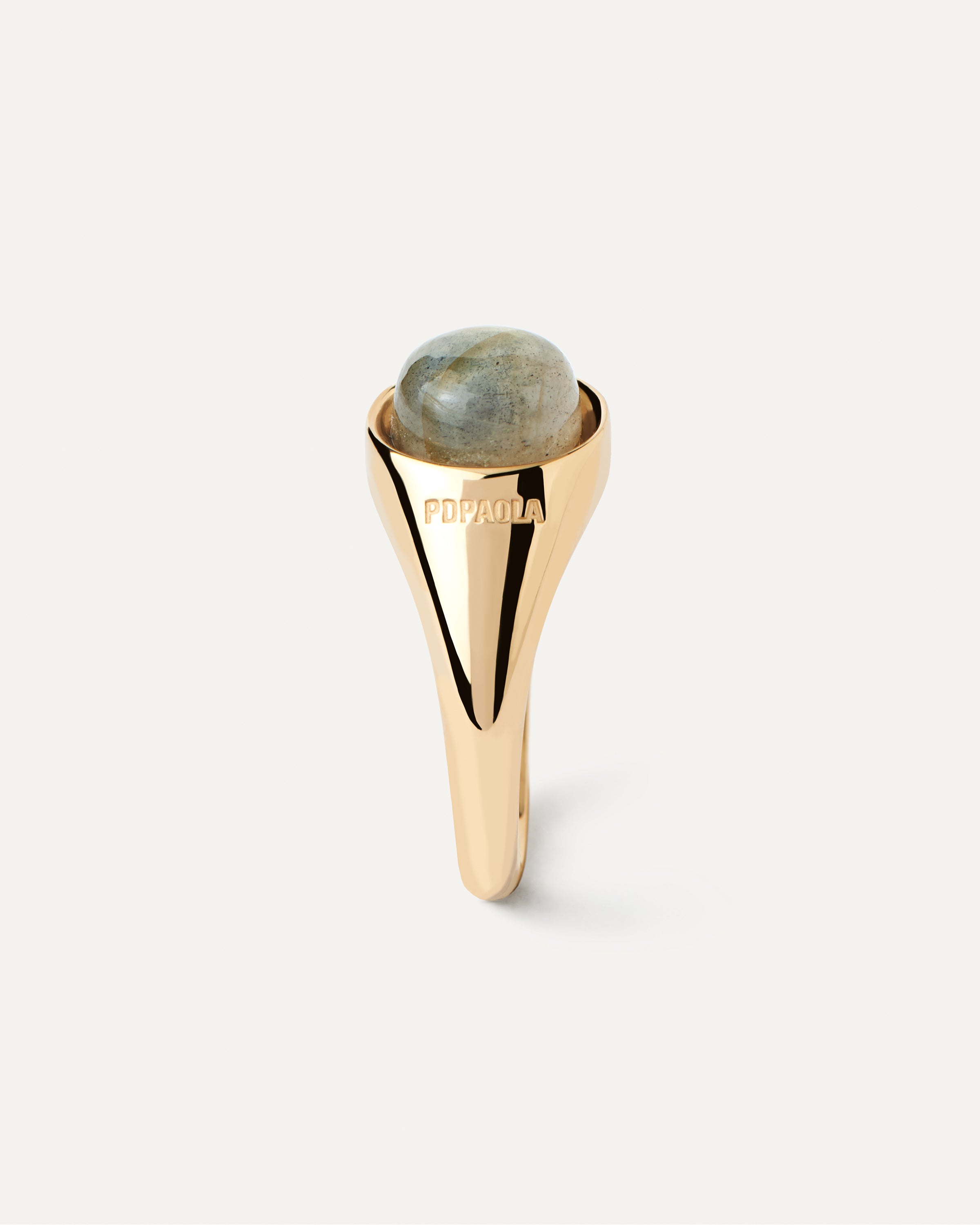 Labradorite Moon Ring - Sterling Silver Adjustable Bohemian Jewelry for Women - Perfect for Boho Fashion, Gift Giving & Spiritual Healing