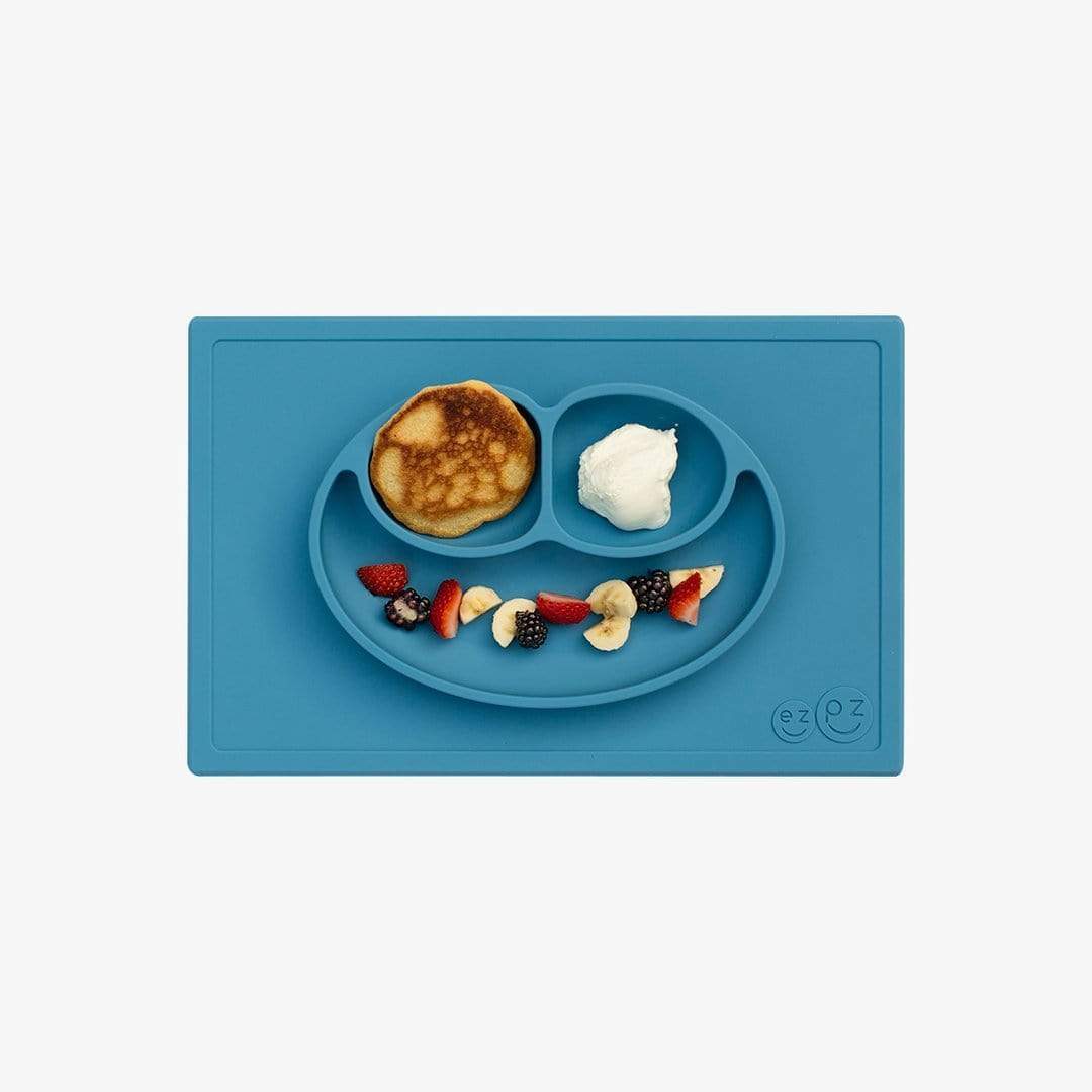 ezpz Happy Mat - Silicone Toddler Placemat for Mess-Free Mealtime | Perfect for High Chairs, Dining Tables & Travel | Non-Slip, Easy Clean Baby Feeding Mat