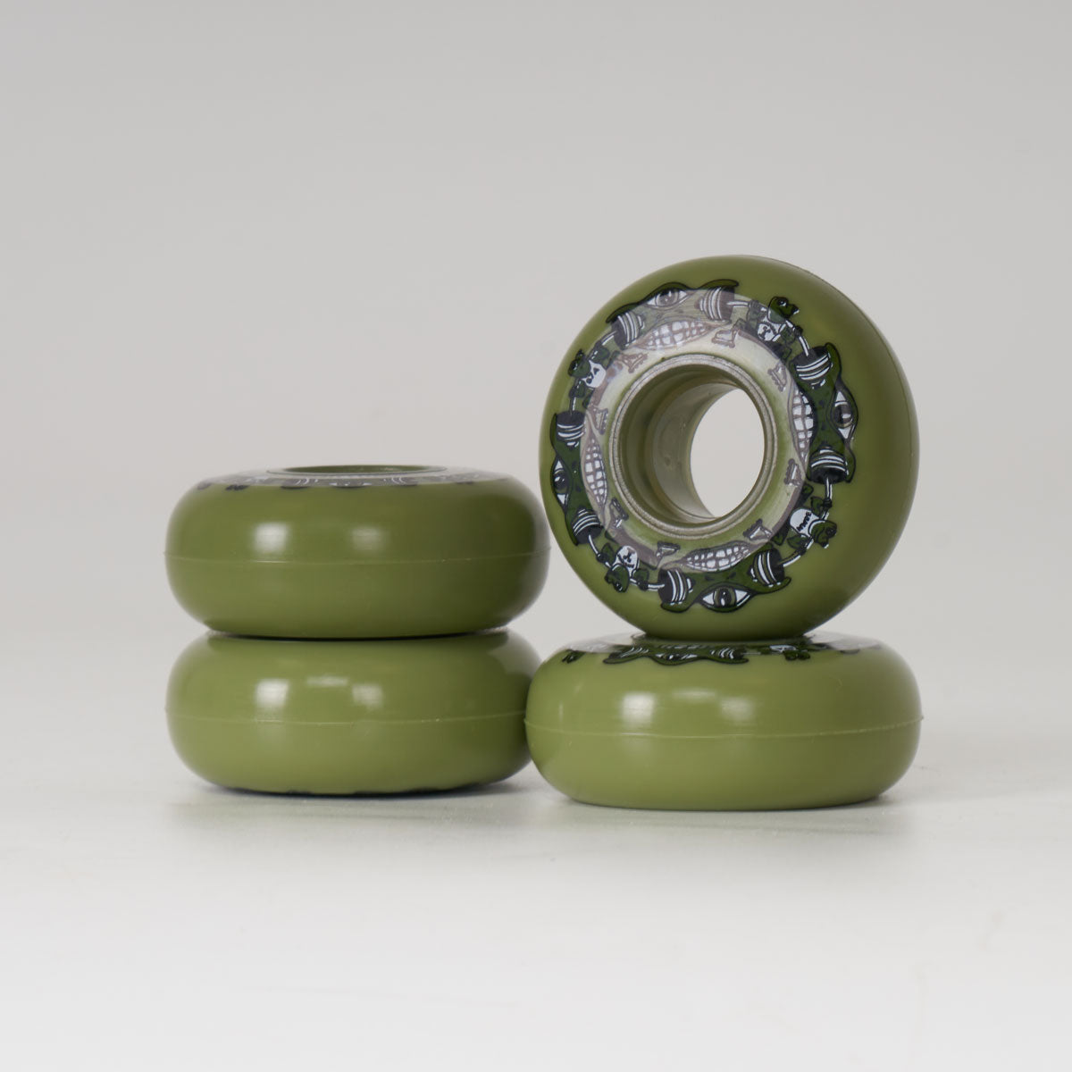 Mushroom Blading 'Jumpers' 58mm Wheels - 4 Pack for Aggressive Inline Skating & Urban Rollerblading