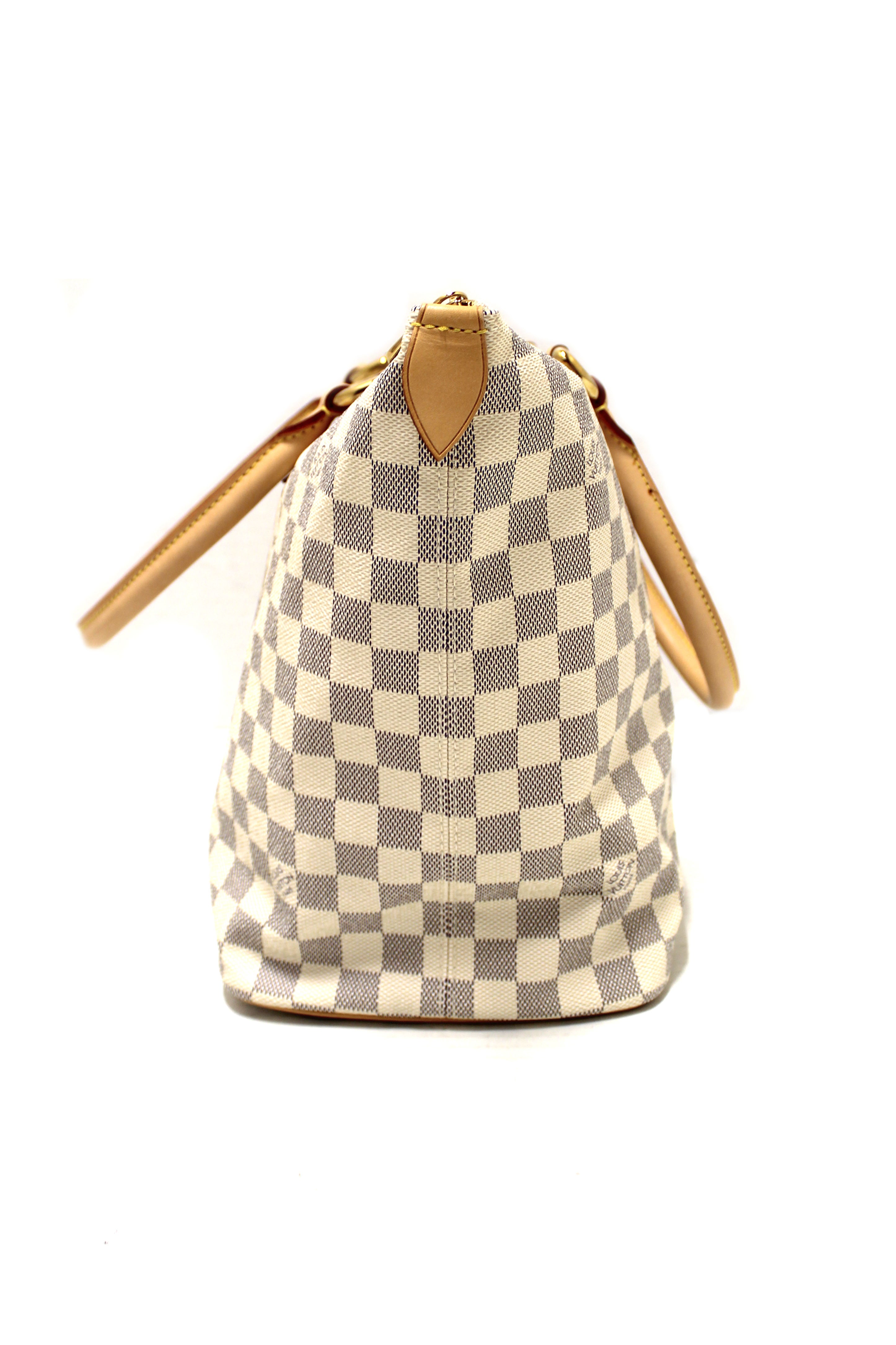 Authentic Louis Vuitton Damier Azur Saleya MM Shoulder Bag - Luxury Designer Handbag for Women, Perfect for Work, Travel & Everyday Use