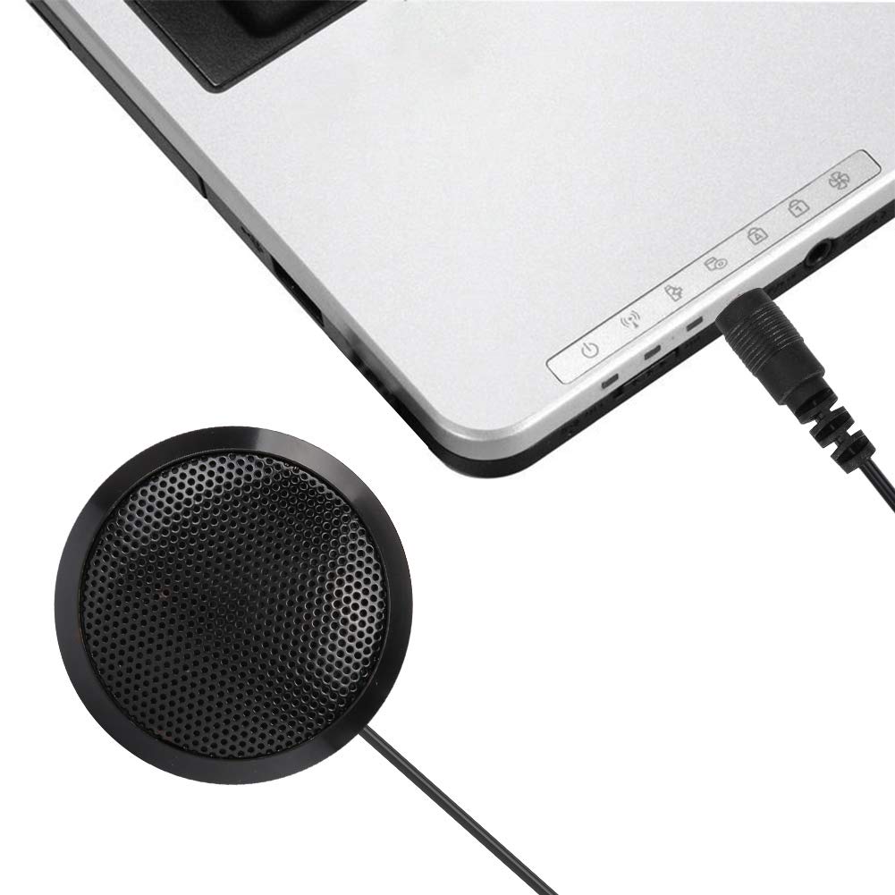 ZAICOLER Mini PC Microphone with 3.5mm Jack - Compact Conference Mic for Desktop/Laptop - Ideal for Video Meetings, Online Classes & Podcast Recording