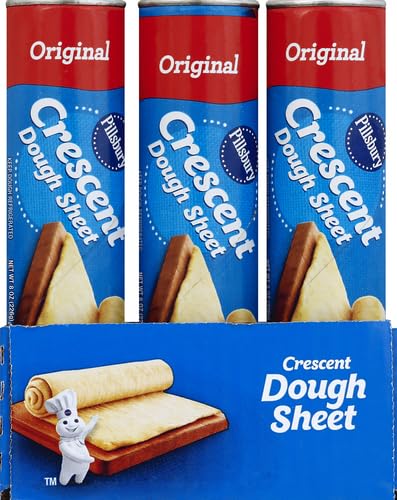 Pillsbury Original Crescent Dough Sheet - 8 oz Refrigerated Canned Pastry Dough for Easy Baking | Perfect for Croissants, Pastries & Quick Recipes