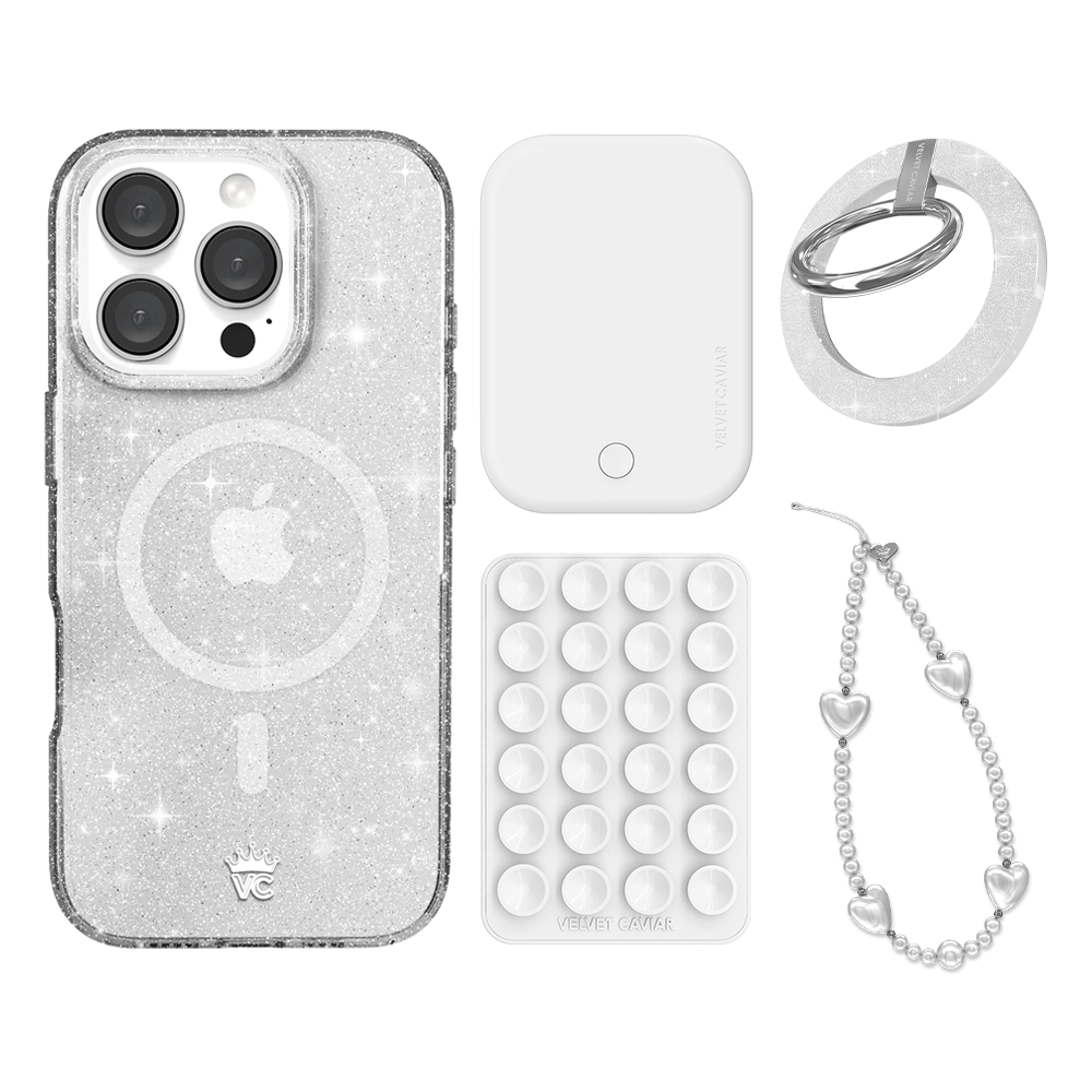 Stardust Glitter iPhone Case with Grip - Premium Protective Phone Cover for iPhone 13/14/15 Series | Trendy Sparkle Design for Everyday Use & Special Occasions