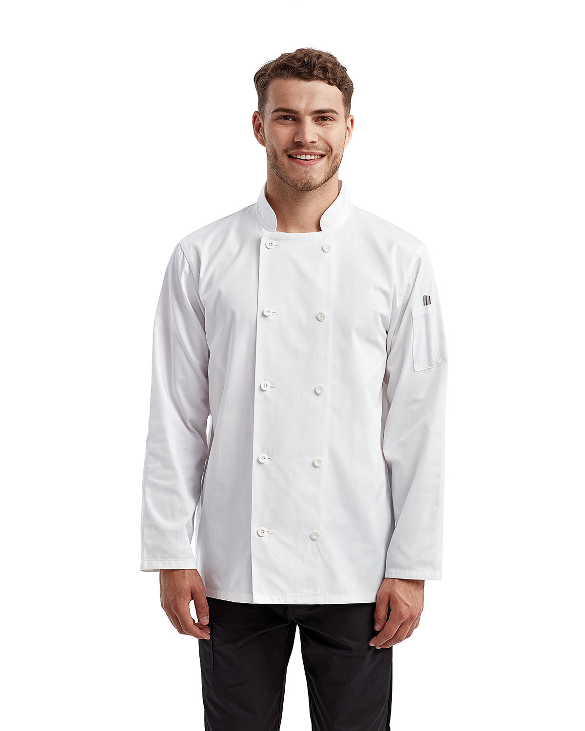 Reprime RP657 Unisex Long Sleeve Recycled Chef's Coat - Artisan Collection | Eco-Friendly Kitchen Apparel for Professional Chefs & Culinary Students