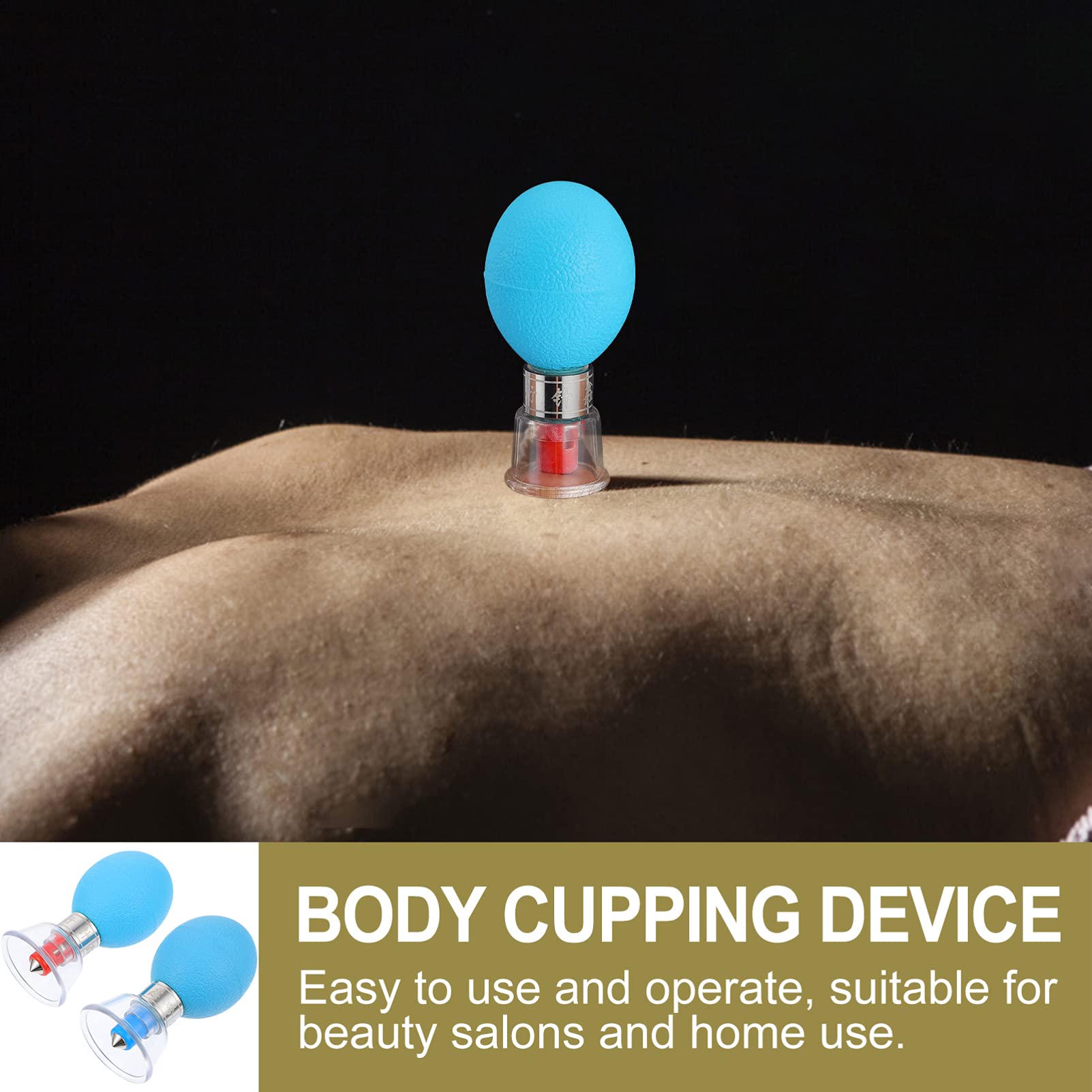 2Pcs Vacuum Cupping Massage Therapy Cups - Anti-Aging, Pain Relief, Body Detox - Portable Chinese Cupping Set for Home & Spa Use - Perfect for Back Pain, Muscle Relaxation, and Wellness Routine