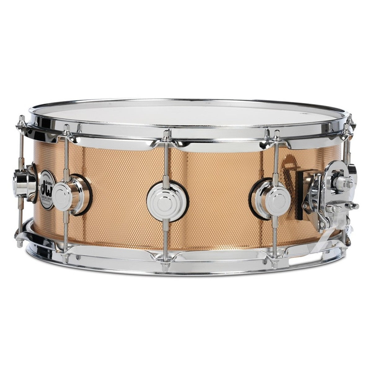 DW Collector's Series Knurled Bronze Snare Drum 5.5x14 Inch - Premium Handcrafted Snare for Professional Drummers & Studio Recording