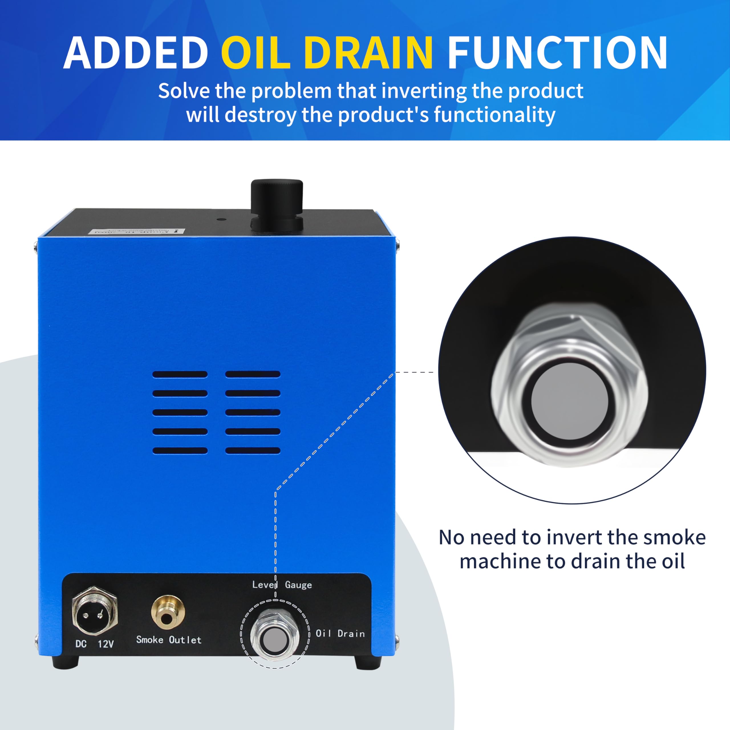 12V DC Automotive Smoke Machine with Built-in Air Pump - Leak Detector for Pipe, EVAP & Fuel Systems - Diagnostic Tester for Car Maintenance & Repair