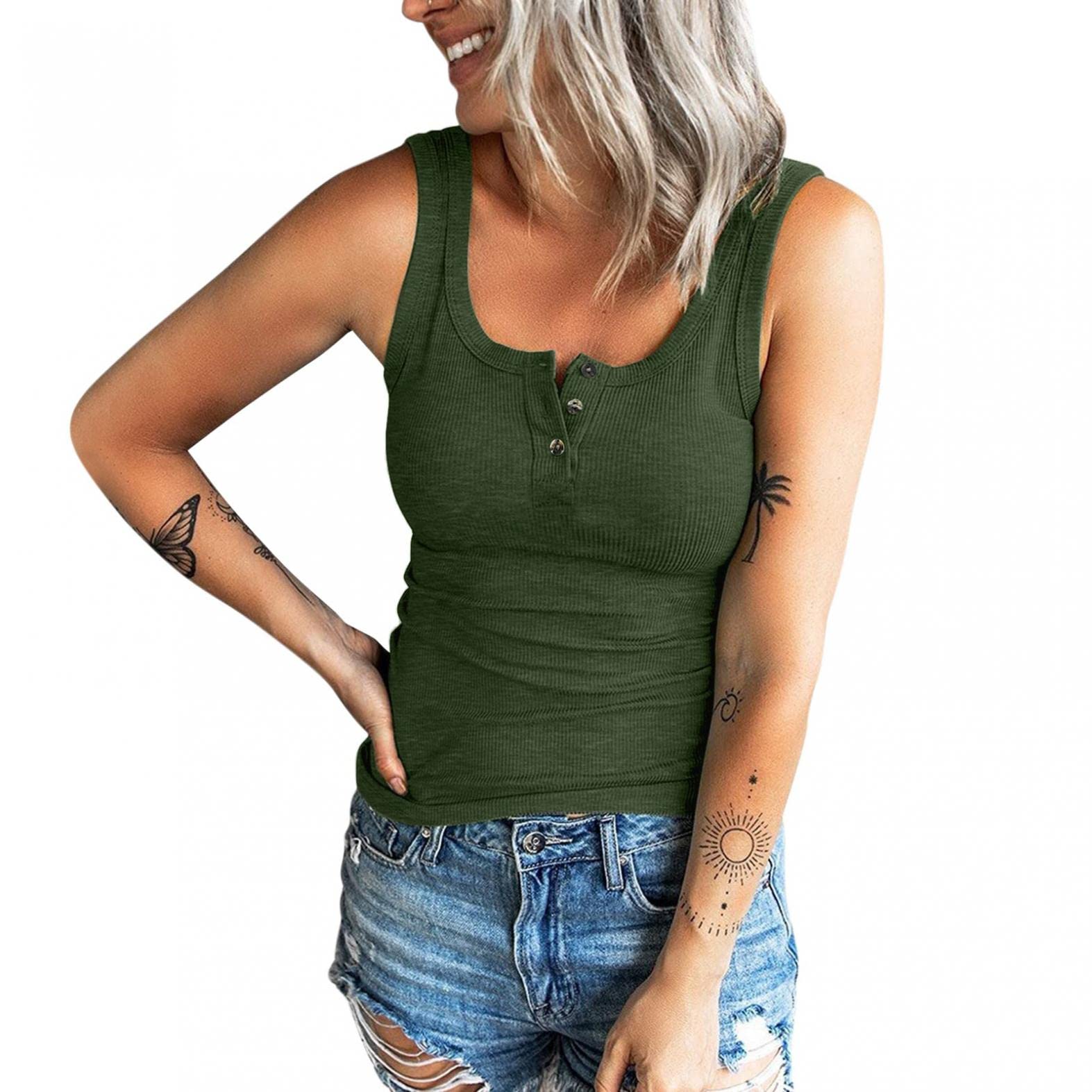 Plus Size Women's Tank Top - Summer Casual Short Sleeve Tee for Workout & Daily Wear