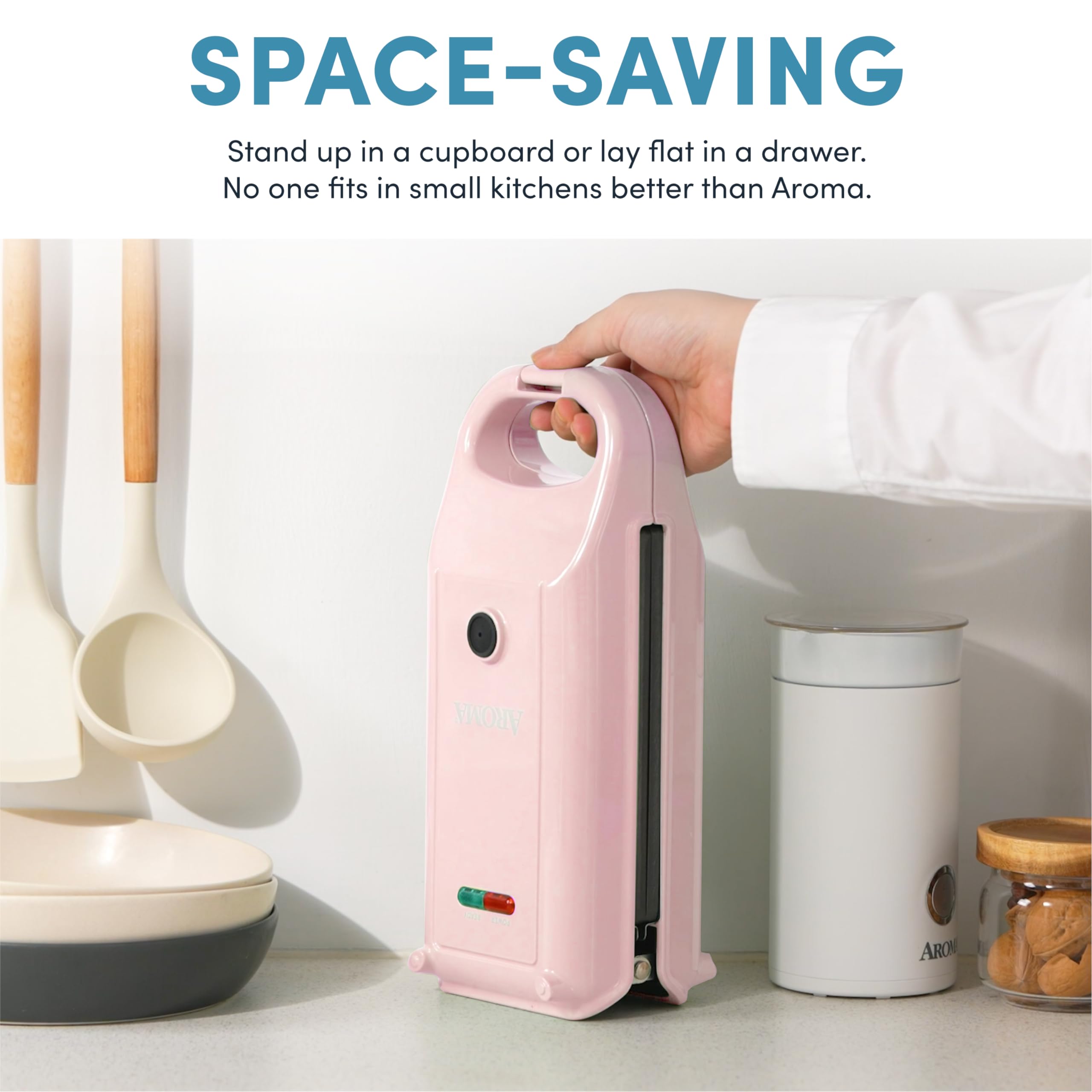 AROMA® 3-in-1 Swap & Flip Waffle Maker with Removable Plates - Panini Press, Mini Donut Maker & Waffle Iron for Breakfast, Snacks & Party Treats - Perfect for Home, Office & Camping Use