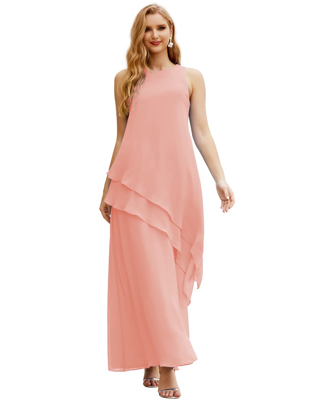 Elegant Plus Size Chiffon Mother of the Bride Dress - Formal Long Bridesmaid Gown for Wedding, Prom & Special Occasions