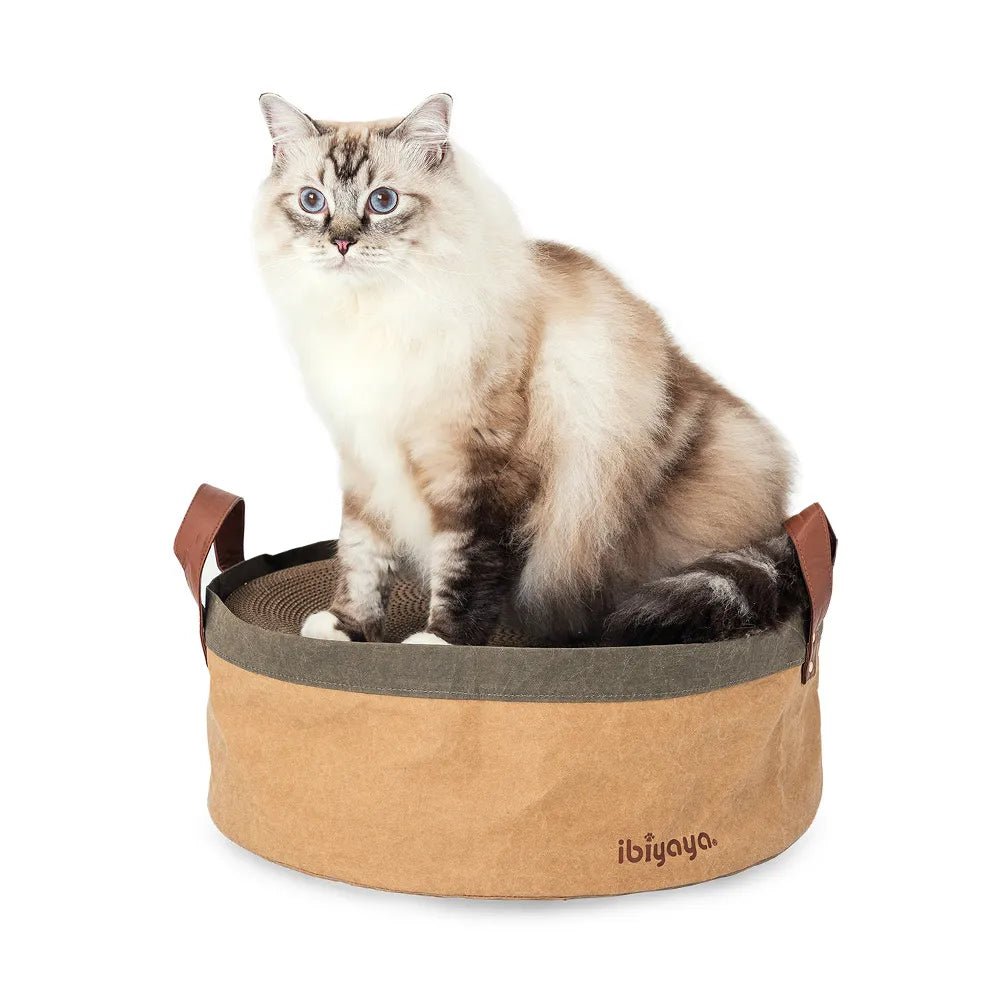 Durable Sand Dune Cat Scratching Pad with Replaceable Cardboard Insert - Protects Furniture & Satisfies Natural Scratching Instincts for Indoor Cats