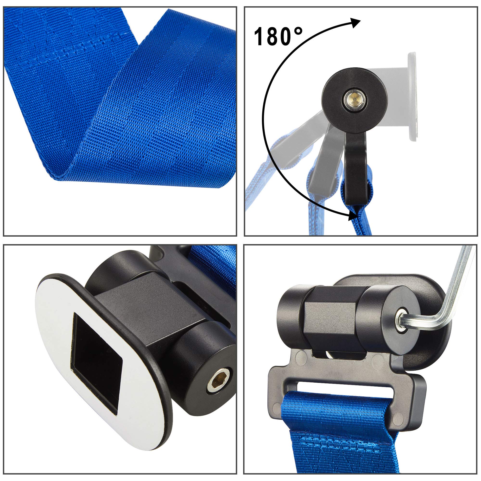 TOMALL Universal Car Decorative Tow Strap - Blue Bumper Tow Belt for Trucks & SUVs (Decoration Only) - Perfect for Off-Road Adventures & Car Shows