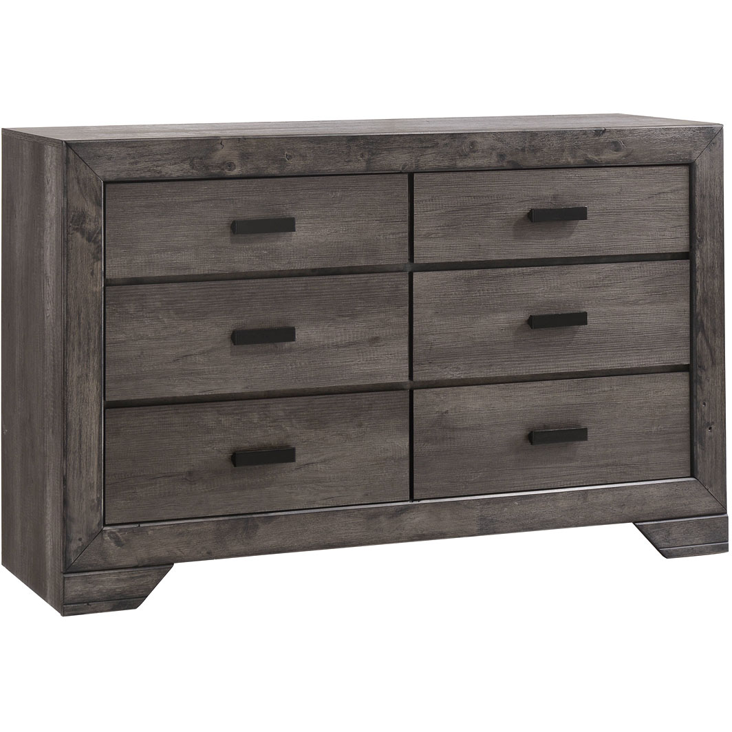 Nathan Dresser 054161 - Modern 6-Drawer Chest for Bedroom & Living Room, Sturdy Wooden Storage Organizer for Clothes, Toys & Home Essentials
