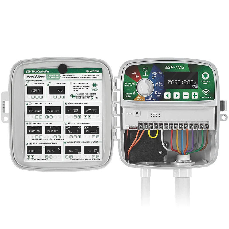 Rain Bird ESP-TM2 Outdoor Smart Irrigation Controller with WiFi - Water Your Lawn & Garden Efficiently for a Lush Green Landscape