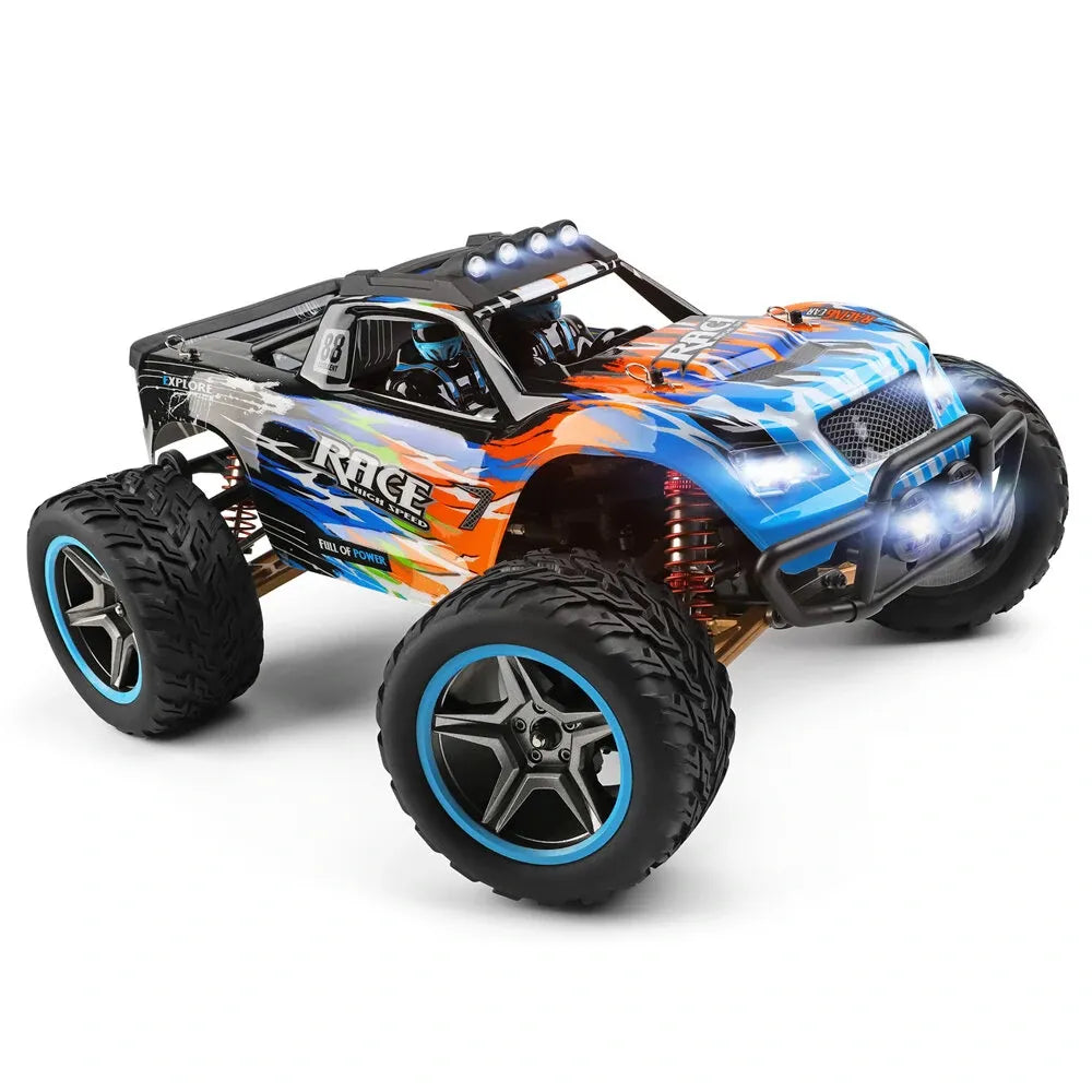WLtoys 104019 1/10 Scale 2.4GHz 4WD 55KM/H High-Speed Brushless RC Racing Car - Remote Control Off-Road Crawler Monster Truck for Adults & Kids - Perfect for Backyard Racing, Off-Road Adventures & RC Car Competitions
