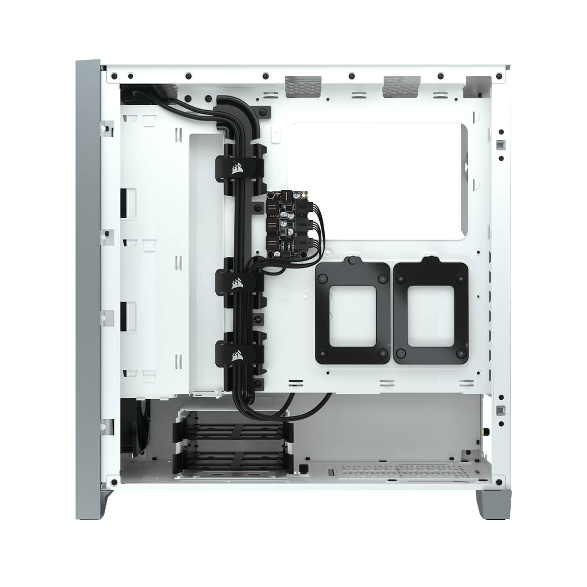 Corsair iCUE 4000X RGB Tempered Glass Mid Tower ATX PC Case - White | High Airflow Design with 3 RGB Fans | Perfect for Gaming & Streaming Setup