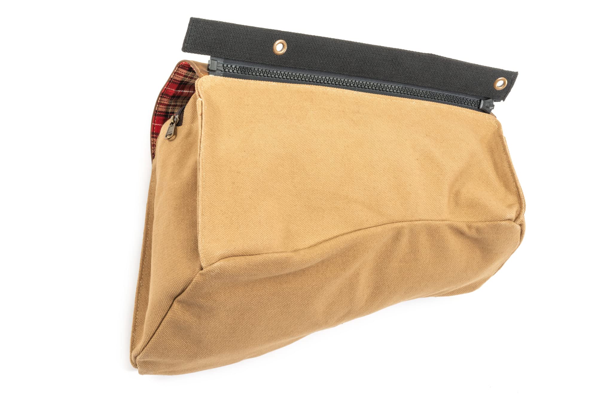 Premium Leather & Canvas Sherpa Saddle Bags (Pair of 2) for Jeep Wrangler JK 2007-2018 - Over Fender Cargo Storage Organizer - Durable Gear & Tools Bag in Tan - Perfect for Off-Road Adventures & Camping Trips