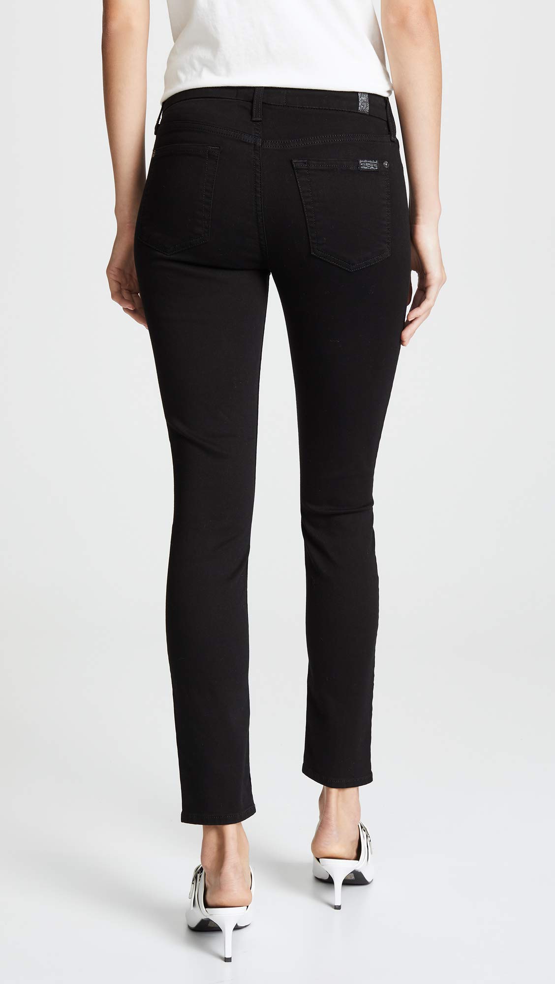 7 For All Mankind Women's Ankle Skinny Jeans - Stretch Denim Pants, High Waist Slim Fit for Casual & Night Out | Perfect for Date Night, Office Wear & Weekend Style