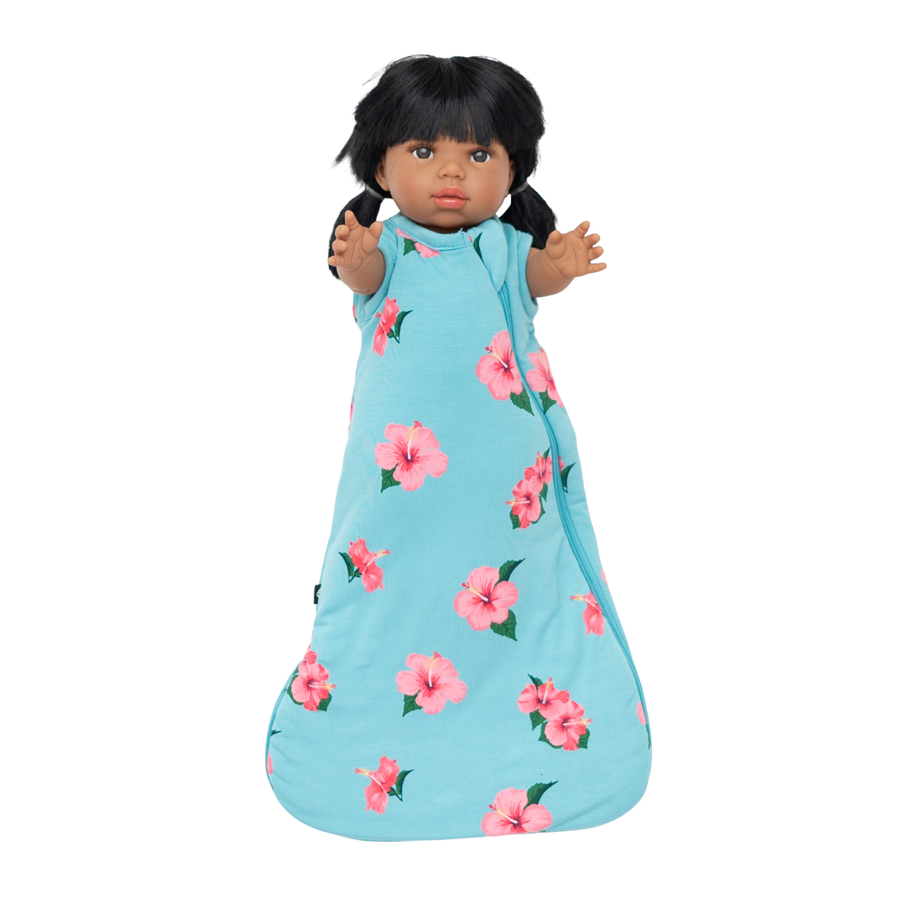 Soft & Cozy Baby Doll Sleep Bag in Hibiscus Print - Perfect for Nursery, Daycare & Travel - Machine Washable & Breathable for Comfort