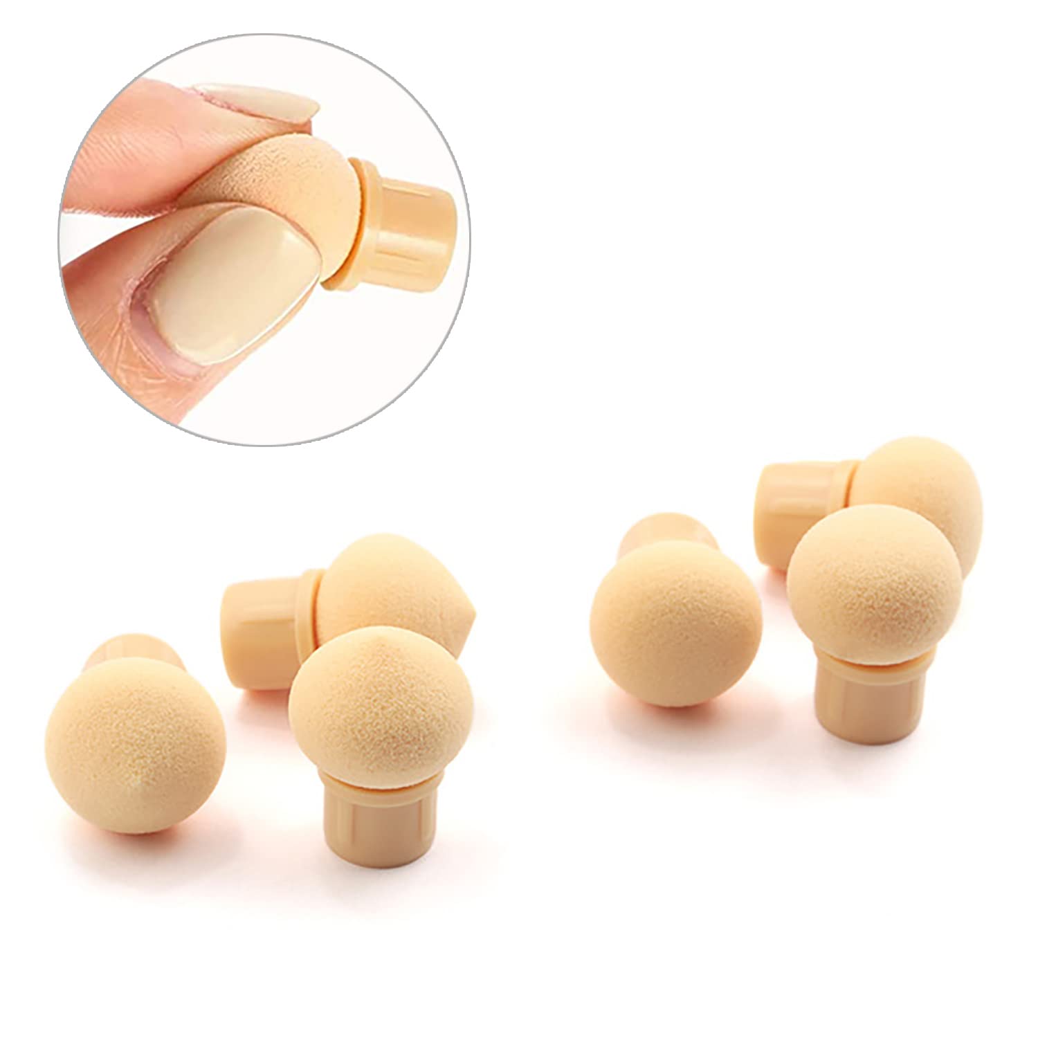 DANNEASY 16Pcs Replaceable Latex Sponge Head for Nail Sponge Pen - Ombre Nail Design Tools, Liquid Latex for Nails, Manicure Brush Accessories - Perfect for DIY Nail Art & Salon Professional Use