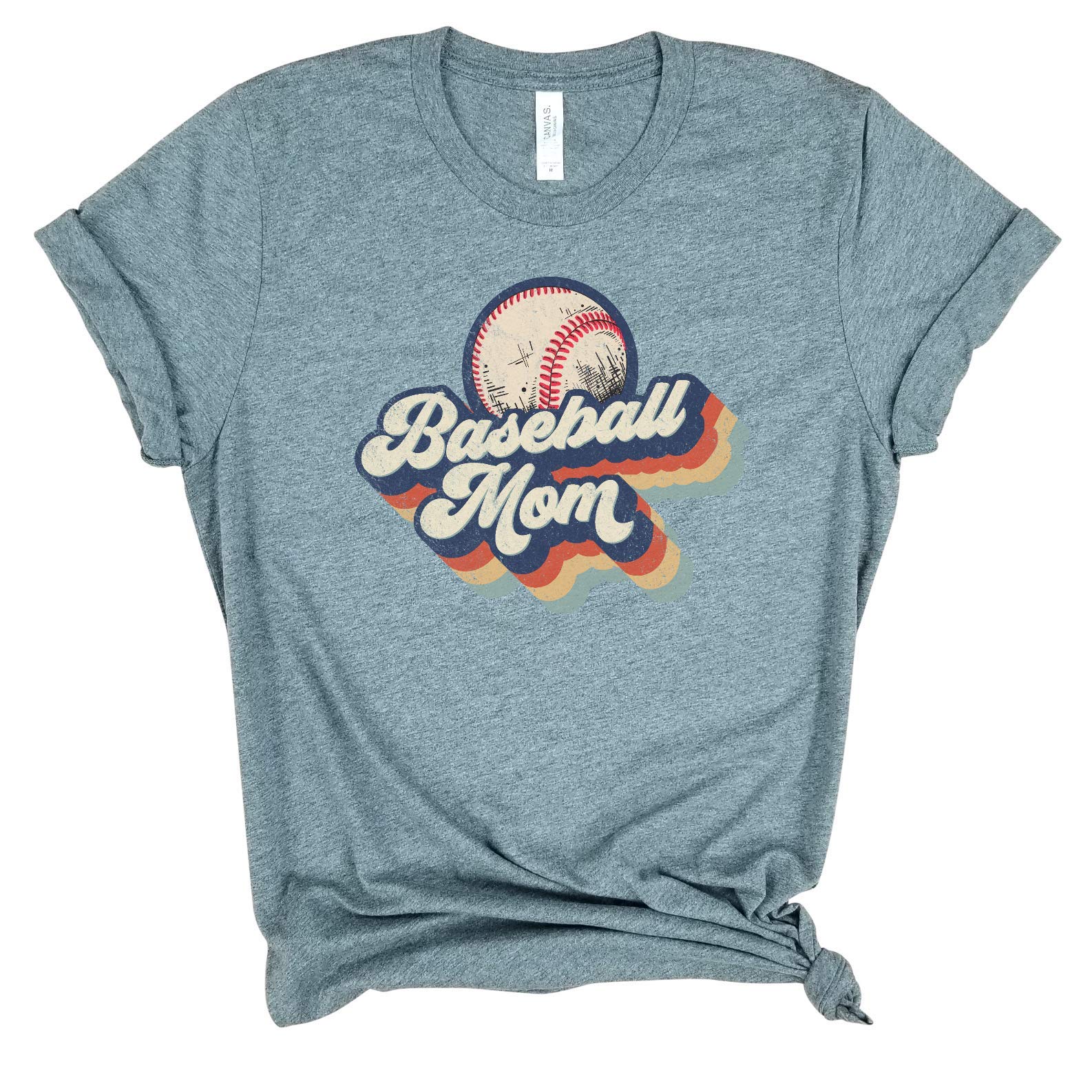 Vintage Baseball Mom T-Shirt - Play Ball Graphic Tee for Baseball Moms, Sports Mom Gift, Game Day Outfit - Perfect for Little League Games, Team Support & Casual Wear