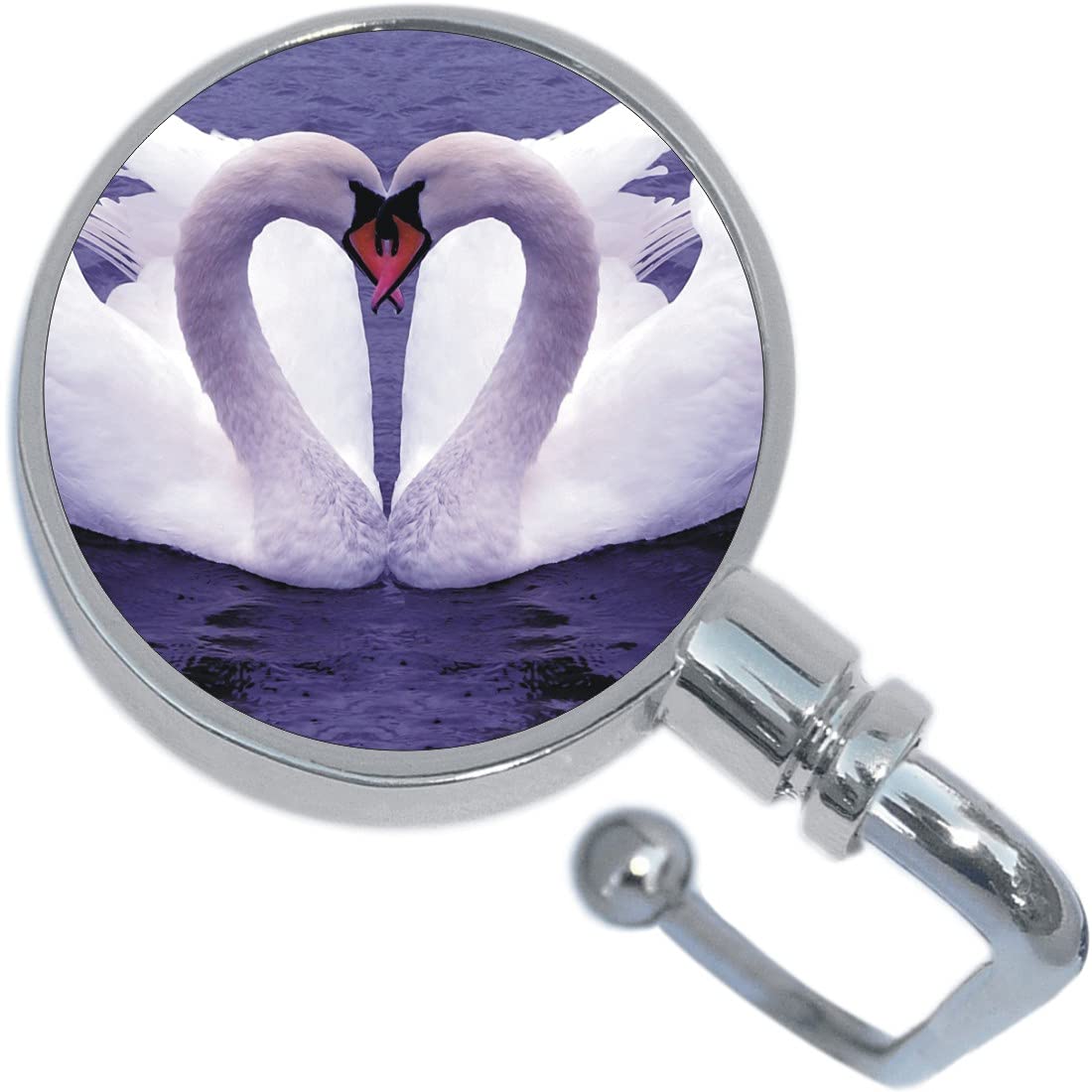 NewCharms Swans Heart Purse Hanger - Elegant Jewelry Organizer for Handbags, Wallets & Keys | Perfect Gift for Women | Valentine's Day, Anniversary & Birthday Accessories